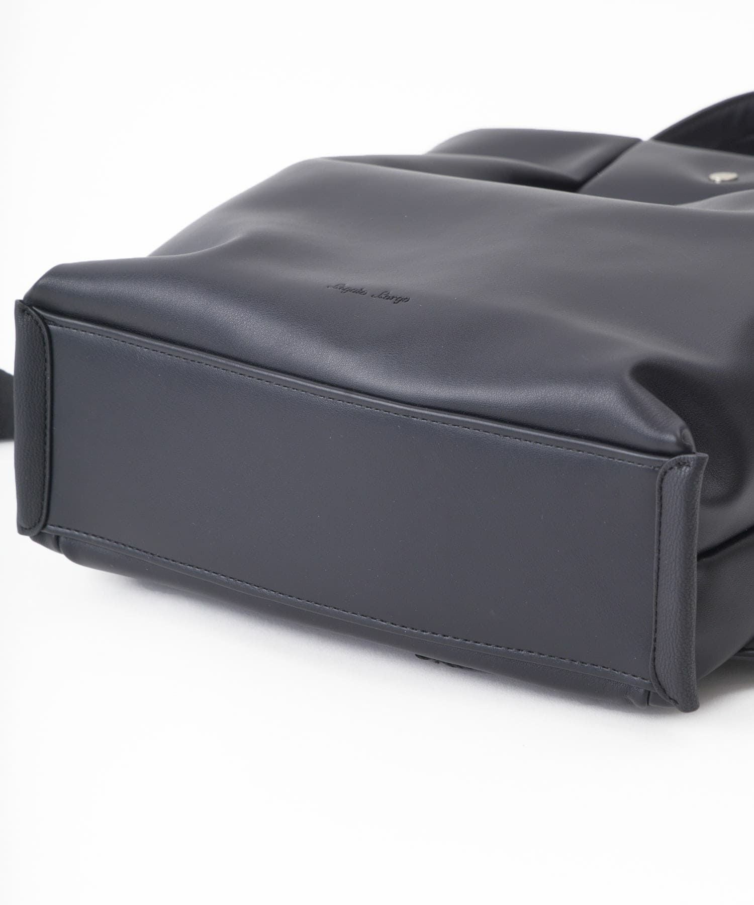 Legato Largo 肩楽 リュック トート型リュック A4収納 PU素材 LH-W0164 ブラック