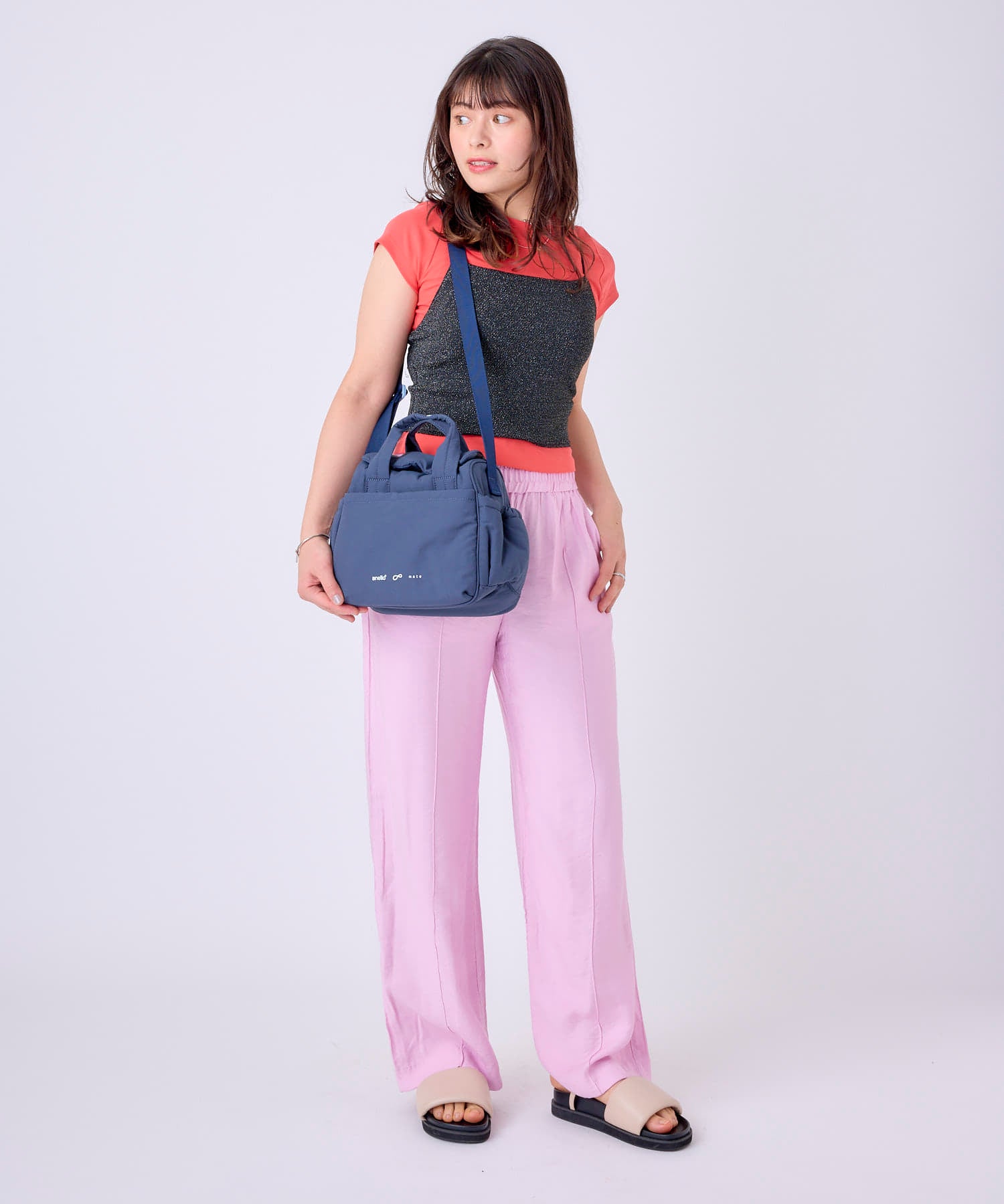 anello　mate　COTTO　ミニショルダーバッグ　マザーズバッグ　TPU素材　AIY0191　ショルダー付き