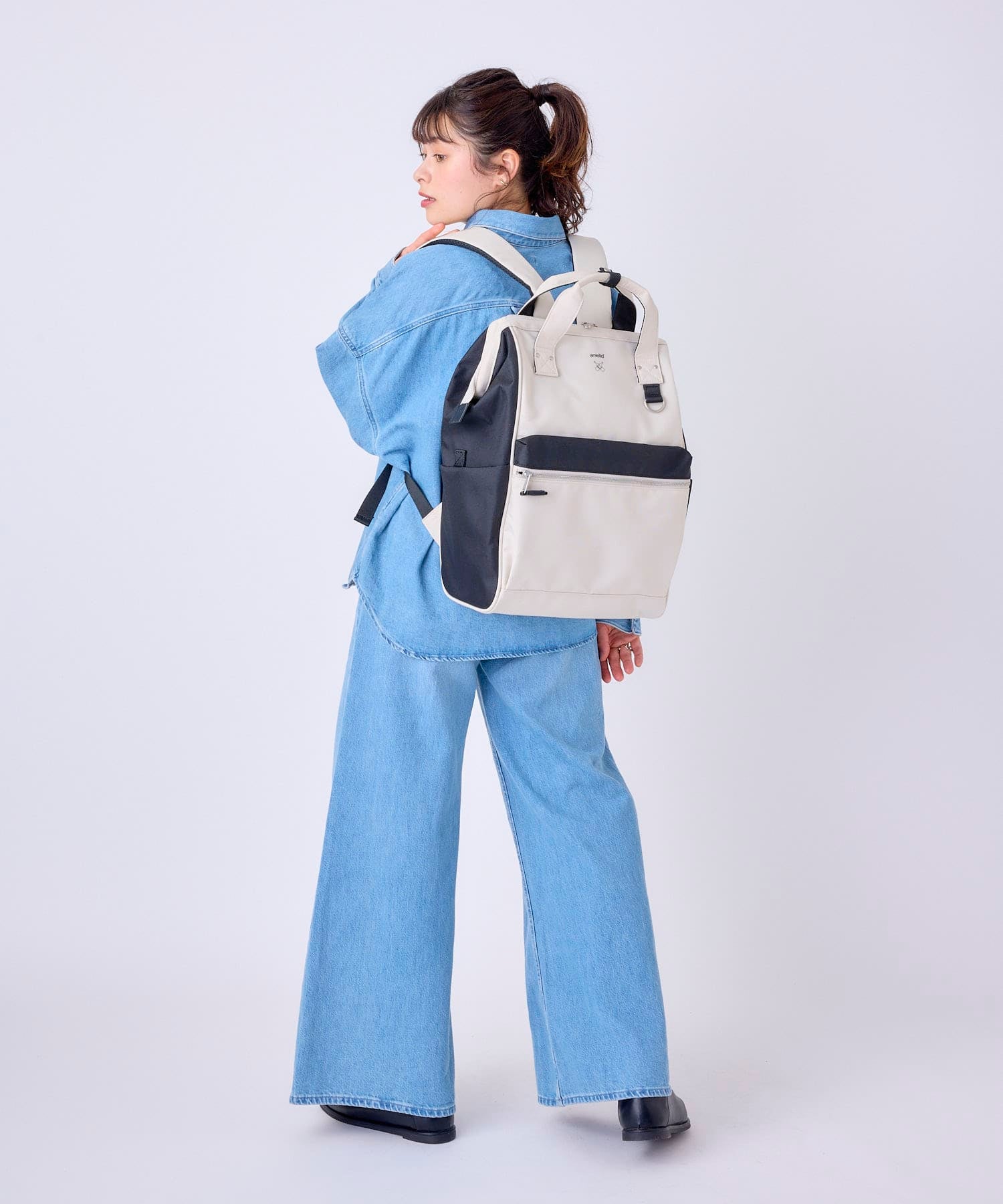 ◎口金リュック (L) 配色カラー/CROSS BOTTLE[ノベルティ対象・送料