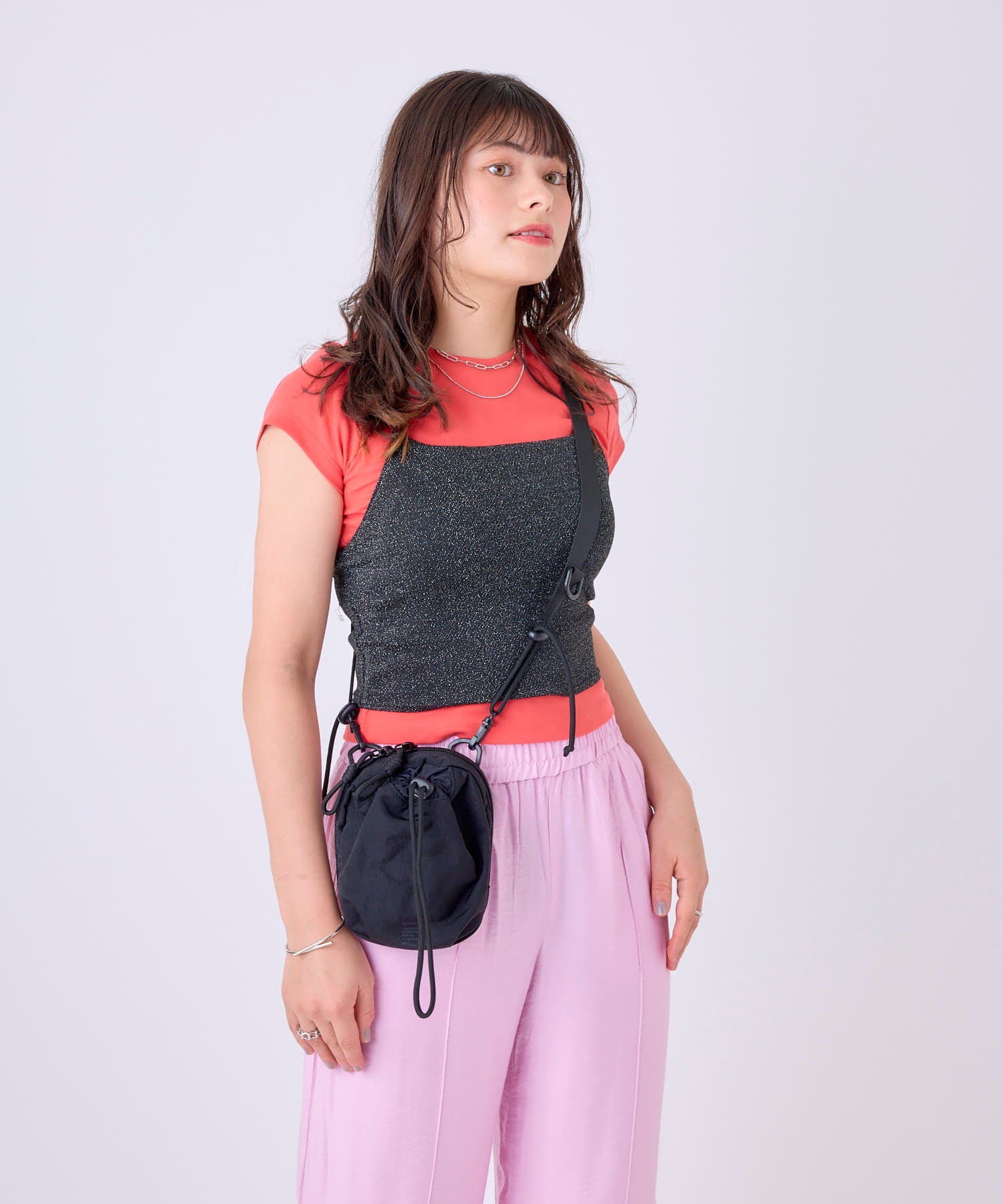 anello ミニショルダーバッグ　FIT　PUMP　洗濯可能　ショルダー取り外し可能　ATB5161　サブバッグ