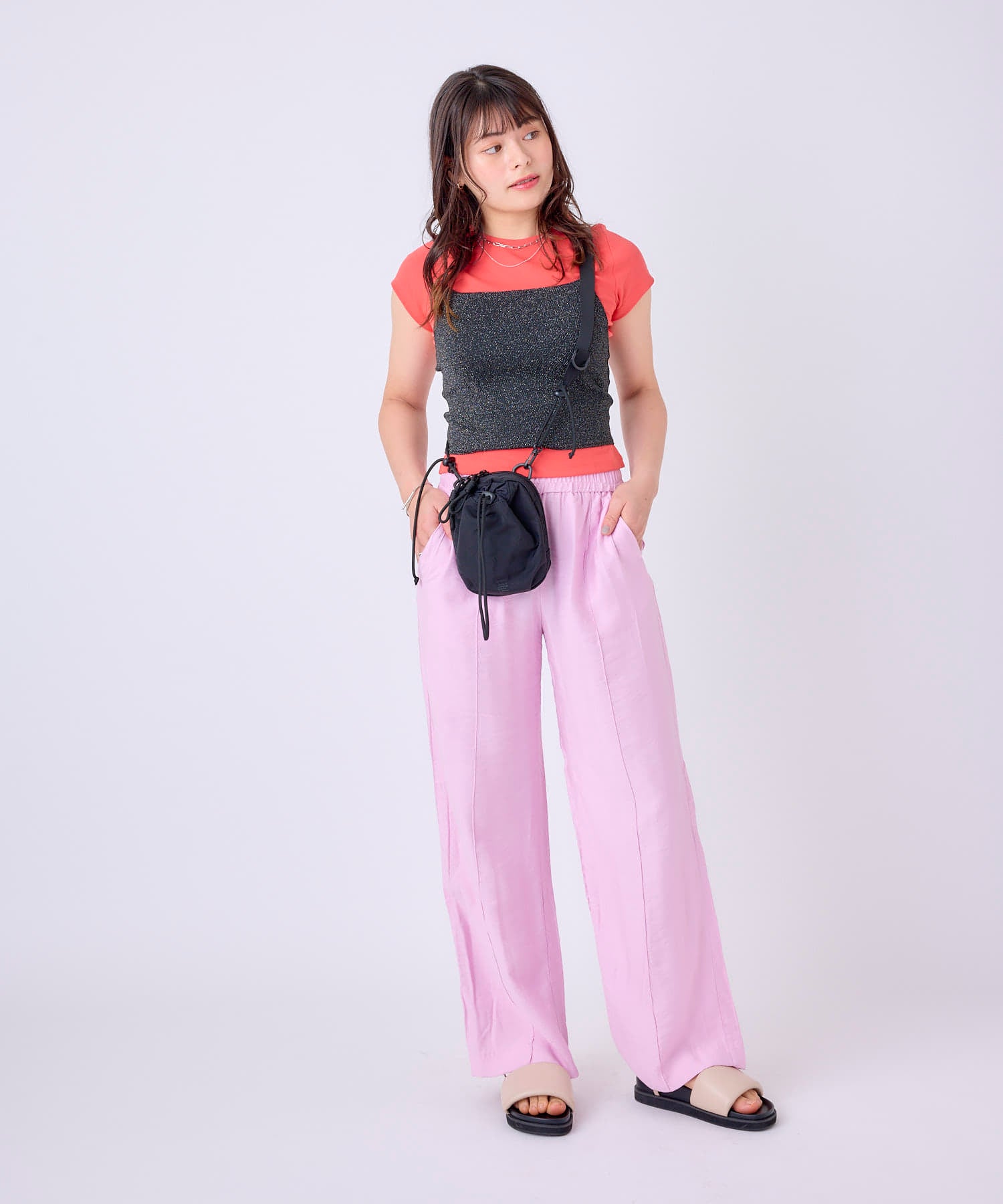 anello ミニショルダーバッグ　FIT　PUMP　洗濯可能　ショルダー取り外し可能　ATB5161　サブバッグ