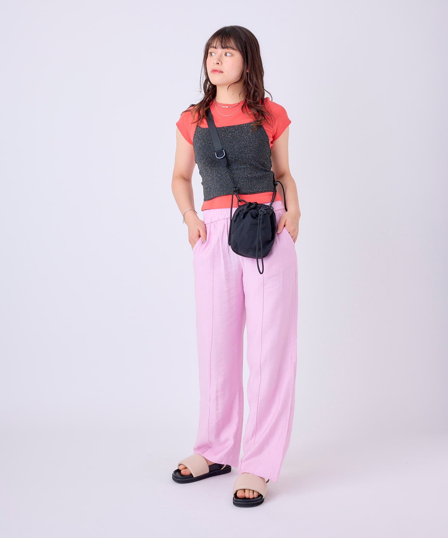 anello ミニショルダーバッグ　FIT　PUMP　洗濯可能　ショルダー取り外し可能　ATB5161　サブバッグ