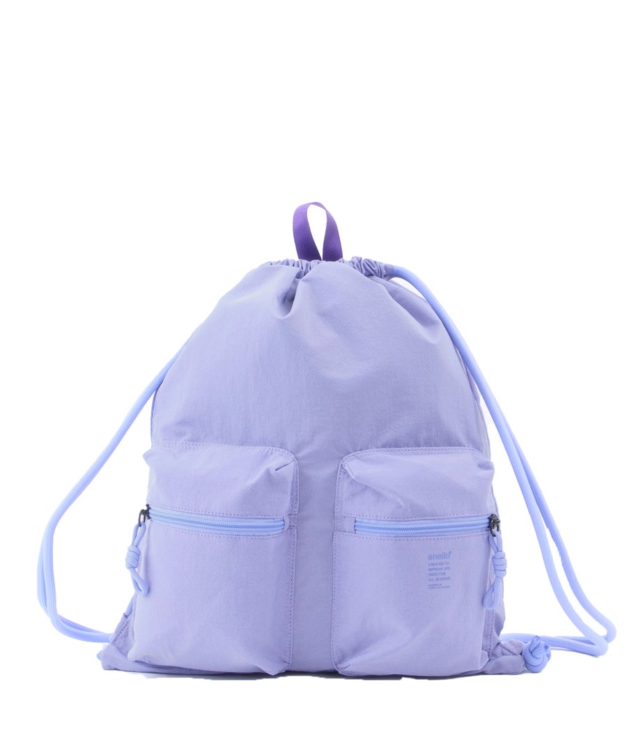 anello ナップサック　PUMP　FIT　A4 洗濯可能　ATB5163　前面ポケット付き　ラベンダー