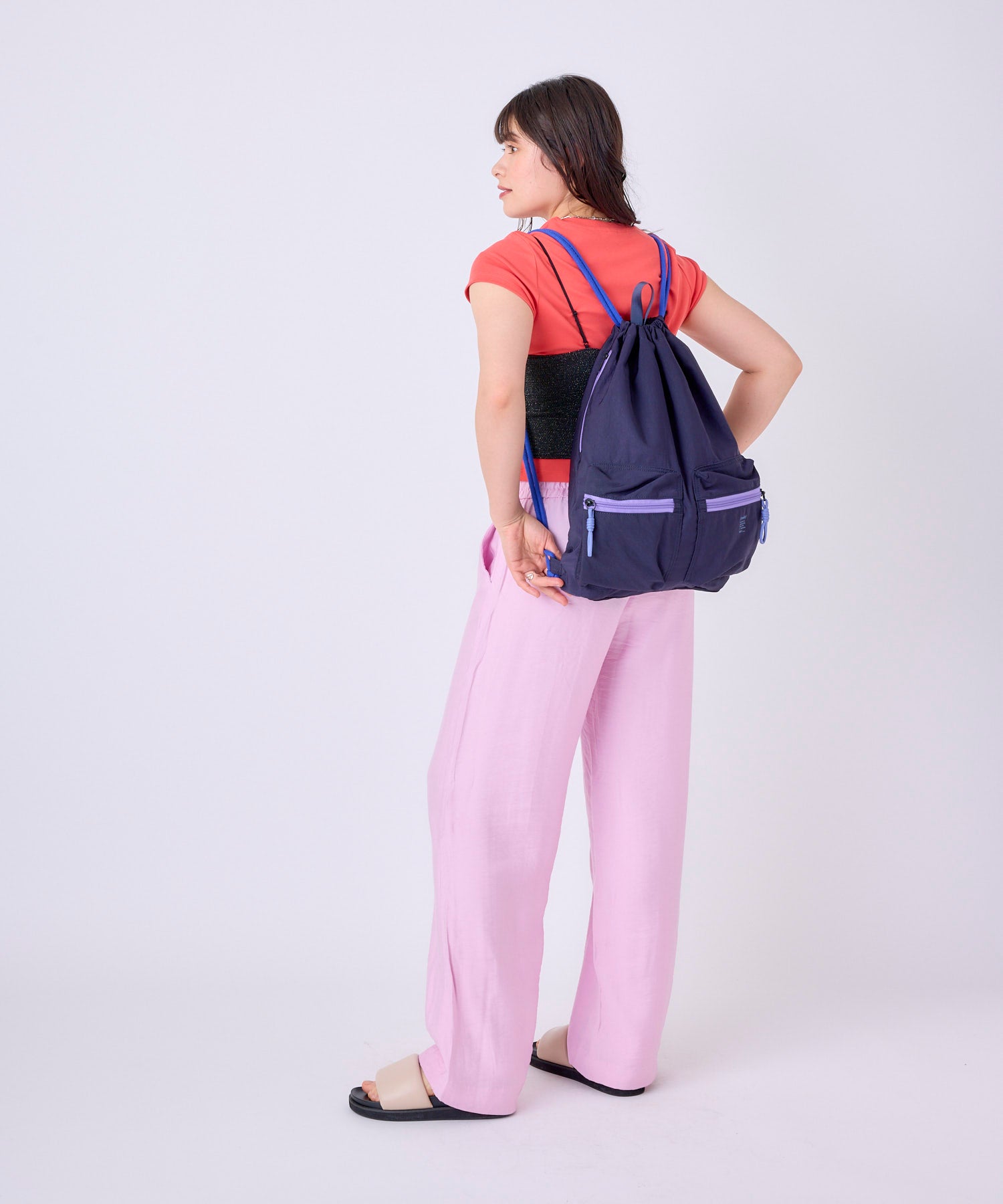 anello ナップサック　PUMP　FIT　A4 洗濯可能　ATB5163　前面ポケット付き