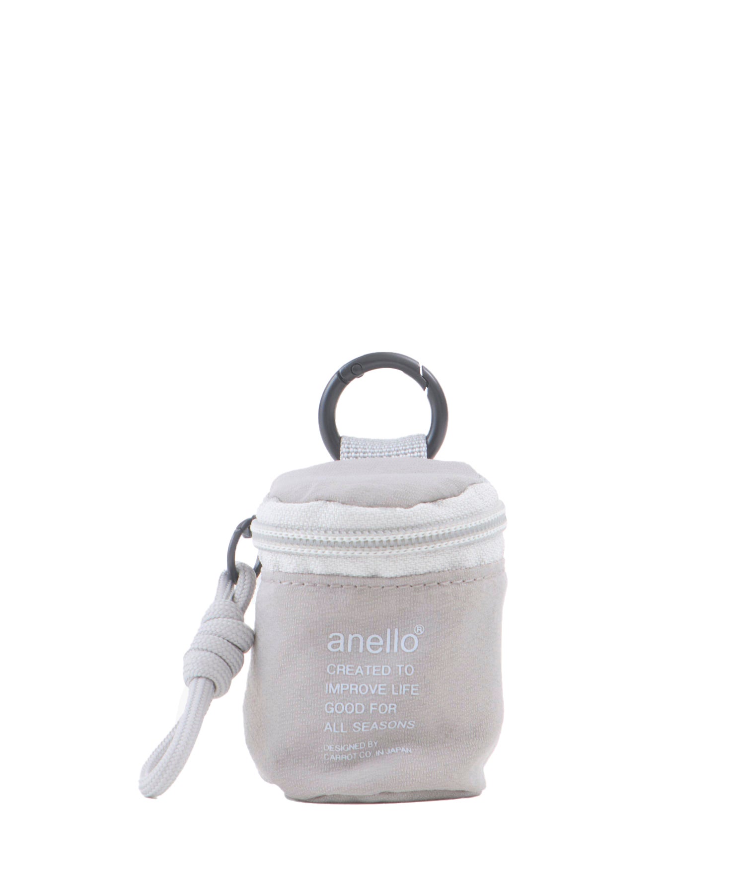 anello ポーチ　PUMP　FIT　洗濯可能　エコバッグ　カラビナ付き　ATB5167　コンパクト　ライトグレー