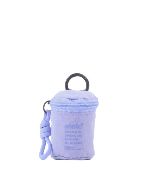anello ポーチ PUMP FIT 洗濯可能 エコバッグ カラビナ付き ATB5167 コンパクト ラベンダー