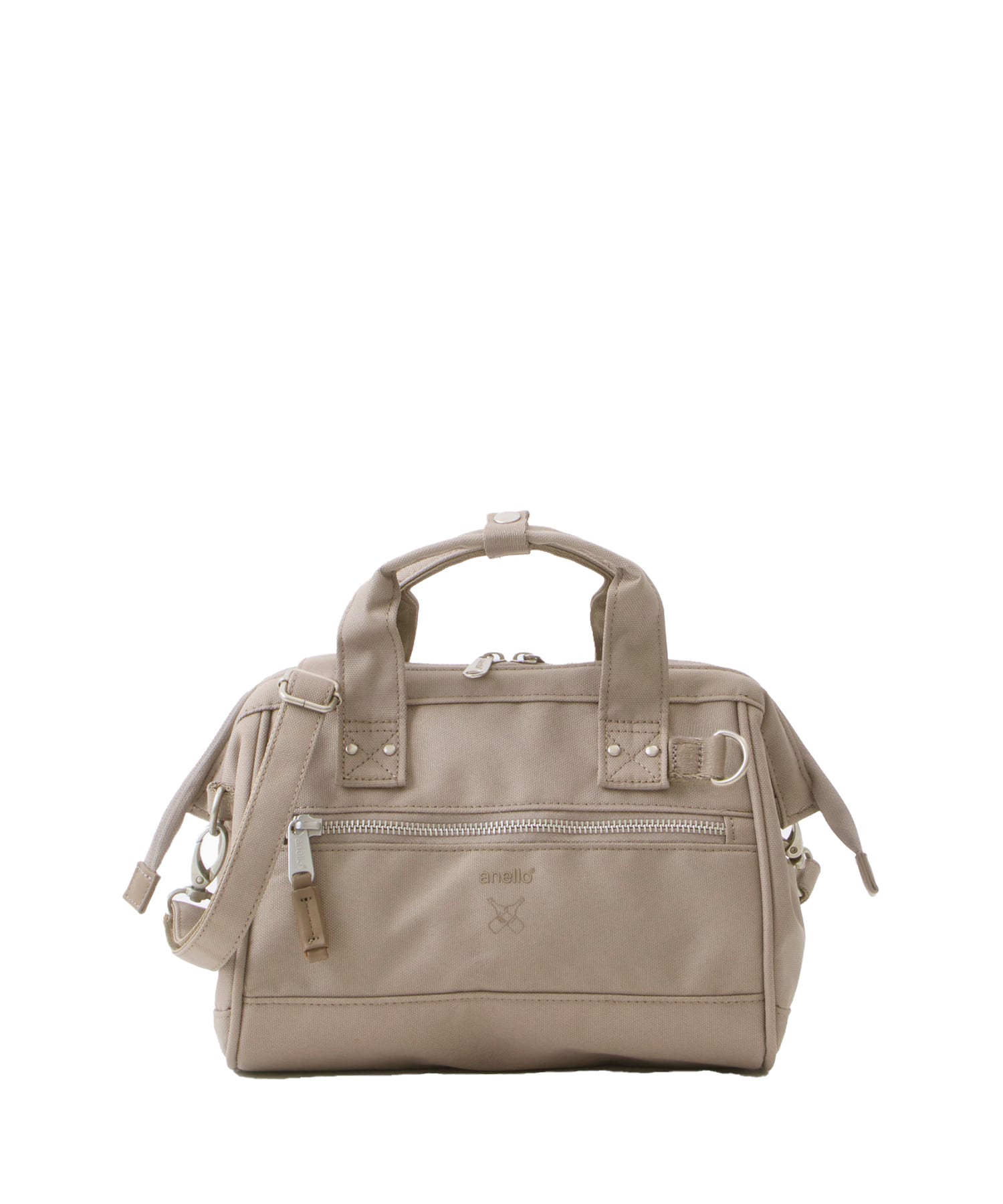 anello ショルダーバッグ 2WAY A5収納 撥水 NATIVE ATB5181グレ―ベージュ