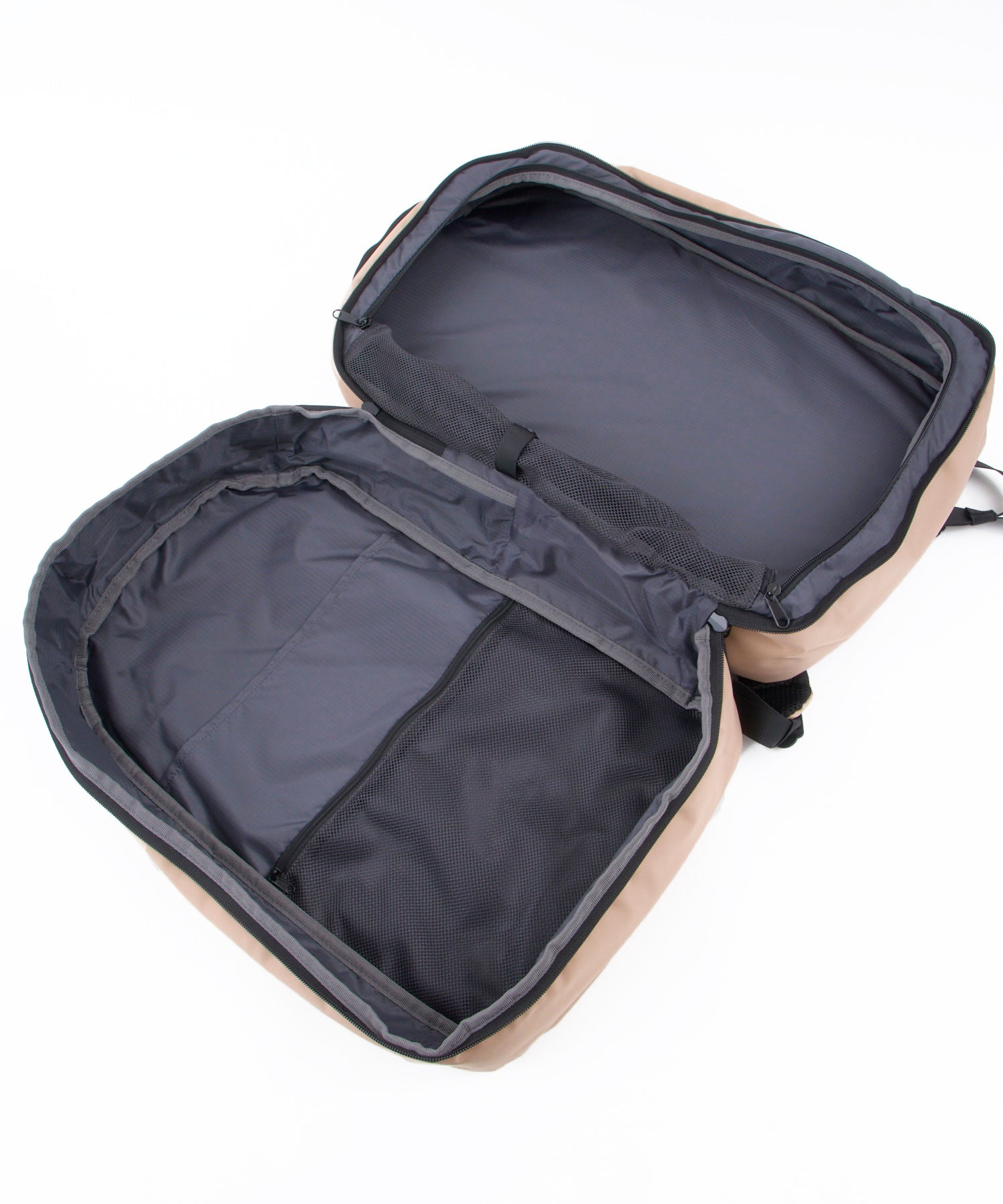 anello リュック　PACKT　EXPAND　ATR0411　トラベルバッグ　30L　エアフィットパネル　撥水加工　キャリーオンテープ　ベージュ