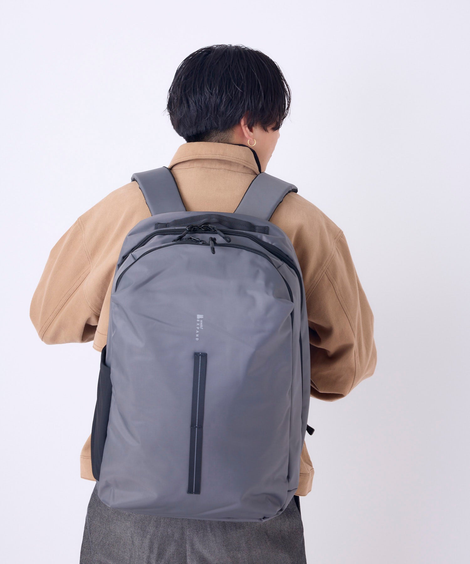 anello リュック　PACKT　EXPAND　ATR0411　トラベルバッグ　30L　エアフィットパネル　撥水加工　キャリーオンテープ　グレー