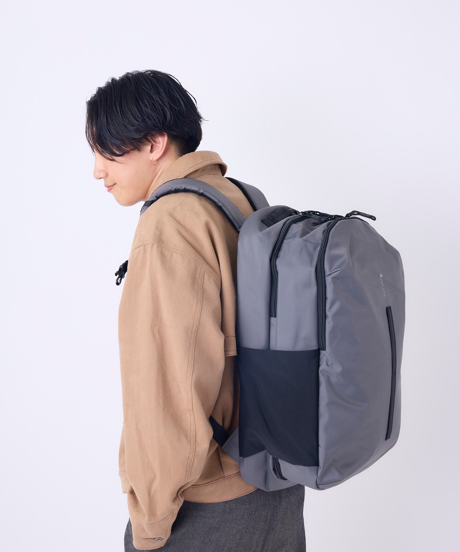 anello リュック　PACKT　EXPAND　ATR0411　トラベルバッグ　30L　エアフィットパネル　撥水加工　キャリーオンテープ　グレー