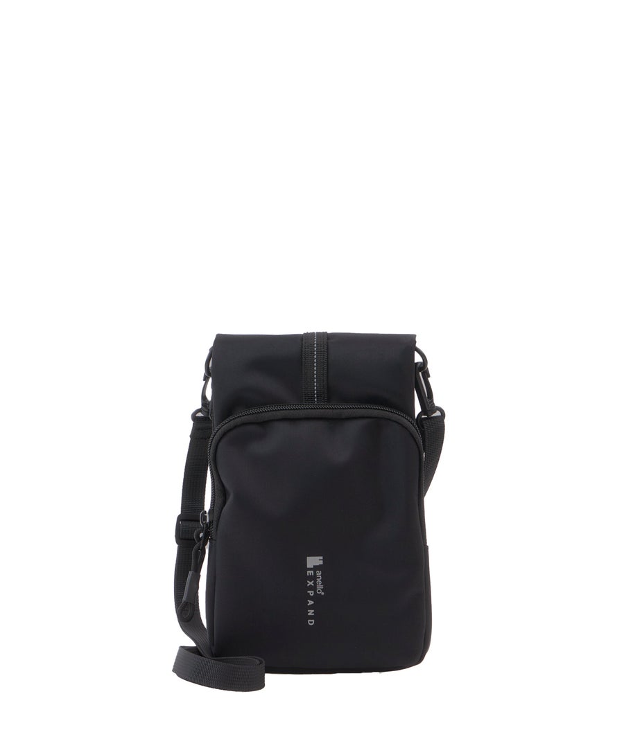 anello ミニショルダーバッグ　PACKT　ATR0413　撥水加工　トラベルバッグ　サブバッグ　ショルダー取り外し可能　メッシュポケット　ブラック　EXPAND