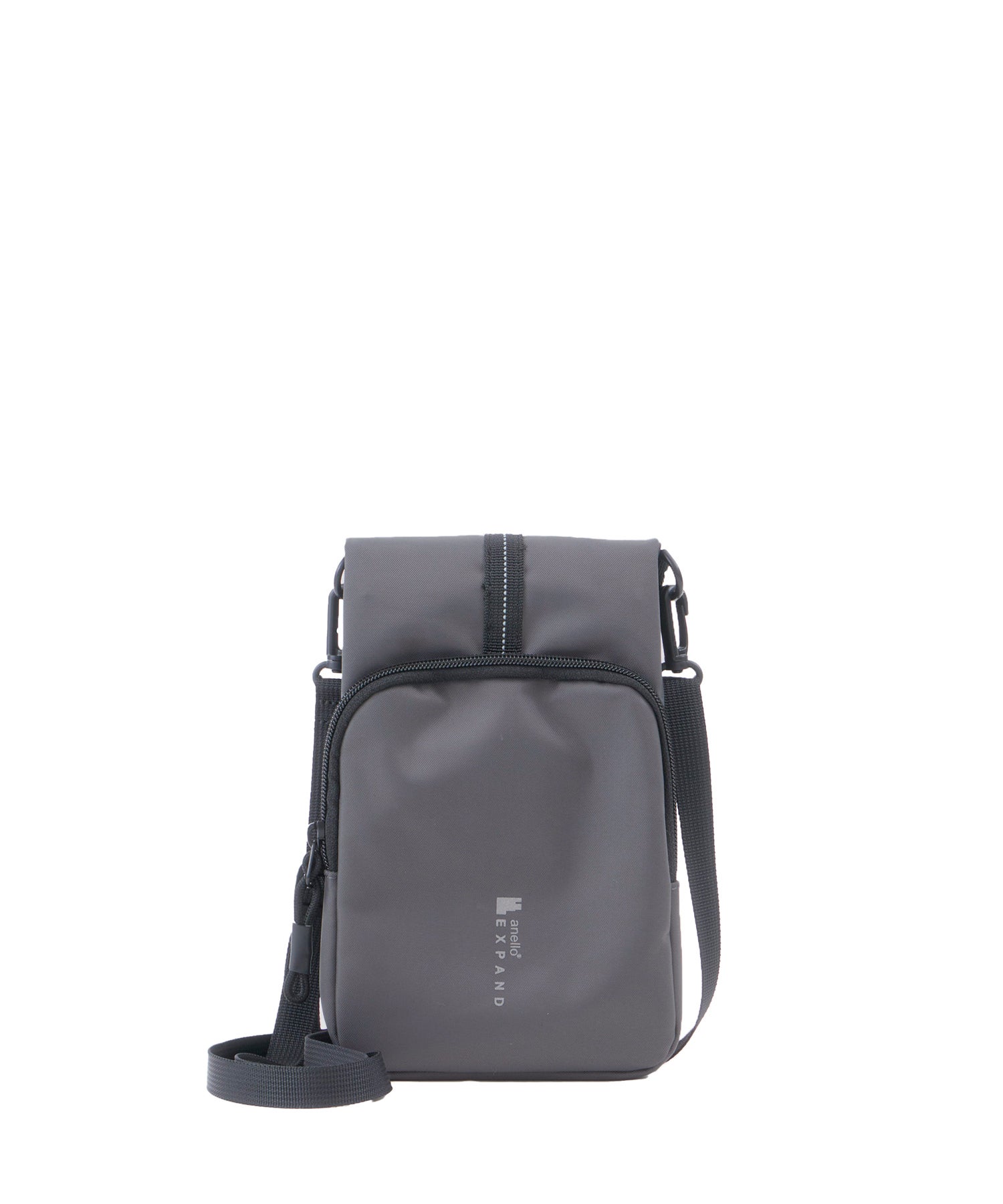 anello ミニショルダーバッグ　PACKT　ATR0413　撥水加工　トラベルバッグ　サブバッグ　ショルダー取り外し可能　メッシュポケット　グレー　EXPAND
