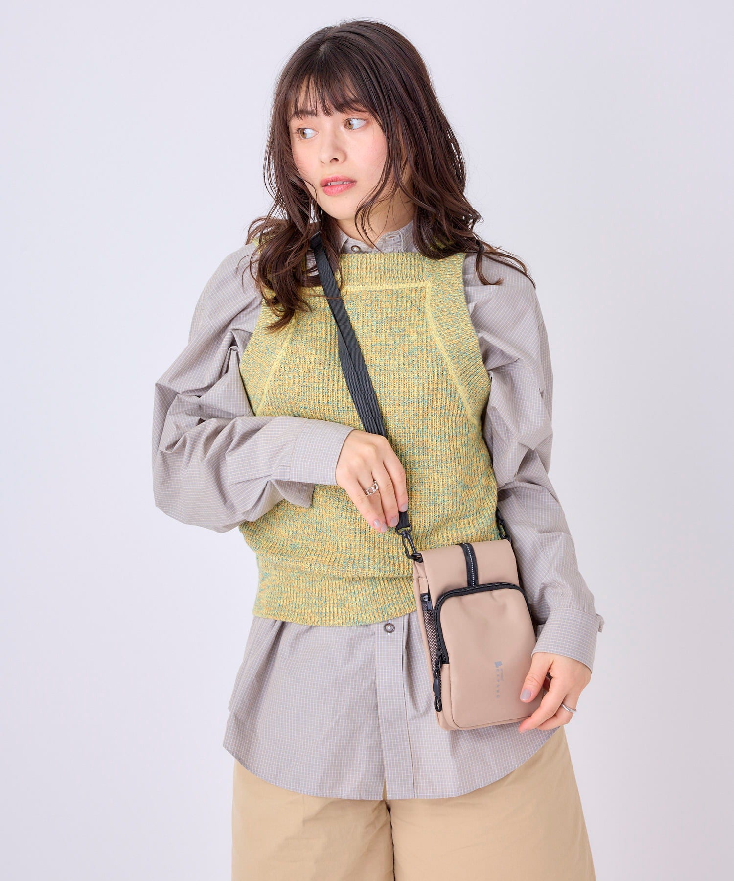 anello ミニショルダーバッグ　EXPAND　PACKT　ATR0413　撥水加工　トラベルバッグ　サブバッグ　ショルダー取り外し可能　メッシュポケット
