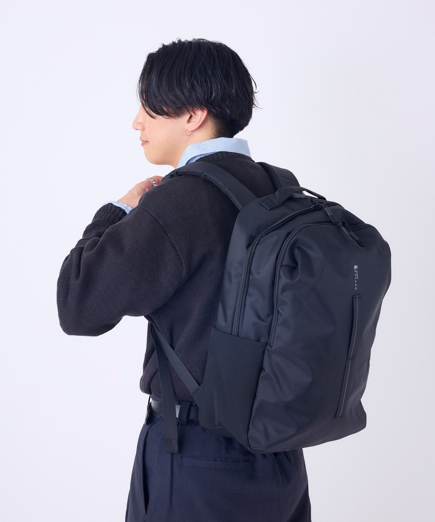 anello リュック　EXPAND　トラベルバッグ　PACKT　エアフィットパネル　A4サイズ　撥水機能　13インチPC収納可　ATR0418　キャリーオンテープ