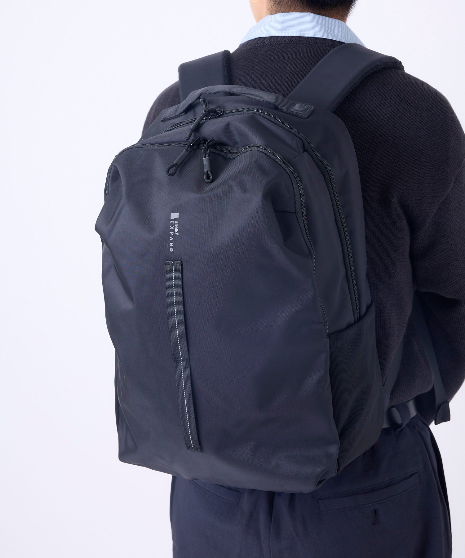 anello リュック　EXPAND　トラベルバッグ　PACKT　エアフィットパネル　A4サイズ　撥水機能　13インチPC収納可　ATR0418　キャリーオンテープ