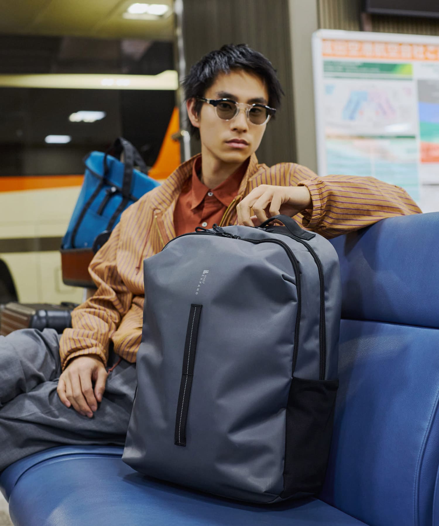 anello リュック　EXPAND　トラベルバッグ　PACKT　エアフィットパネル　A4サイズ　撥水機能　13インチPC収納可　ATR0418　キャリーオンテープ