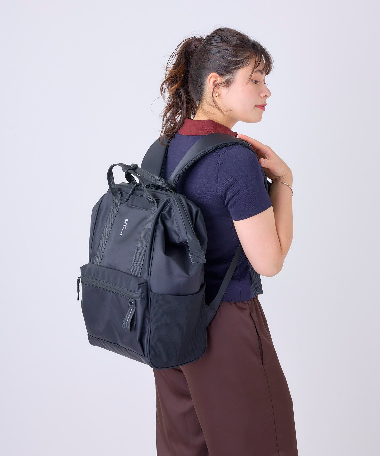 anello　口金リュック　PACKT　EXPAND　エアフィットパネル　A4　20L　撥水加工　15インチPC収納可　キャリーオンテープ　ATR0419