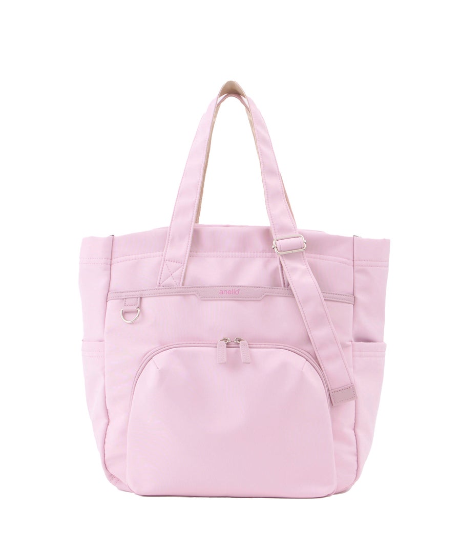 anello トートバッグ　Arua ATR0422　FIT A4 撥水加工 カジュアルバッグ　多収納　通勤バッグ　通学バッグ　ピンク