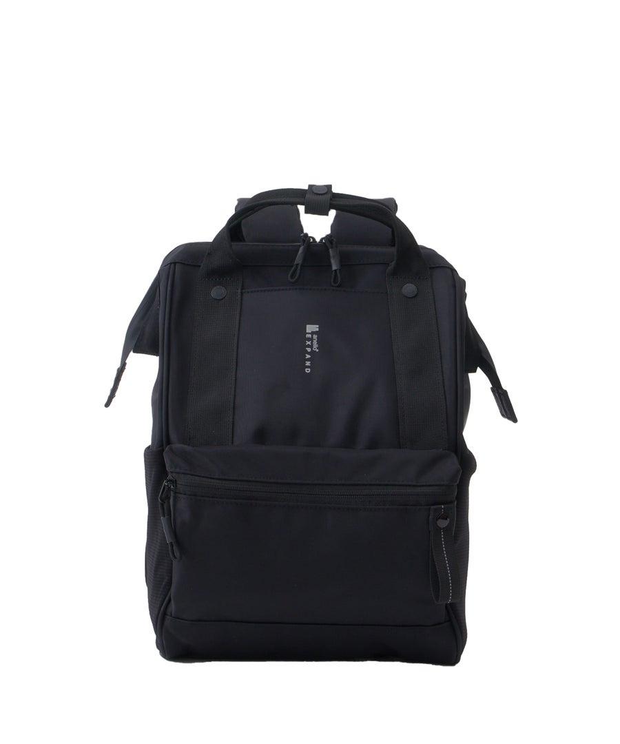 anello　口金リュック　PACKT　EXPAND　エアフィットパネル　A4　撥水加工　13インチPC収納可　キャリーオンテープ　ATR0460　ブラック