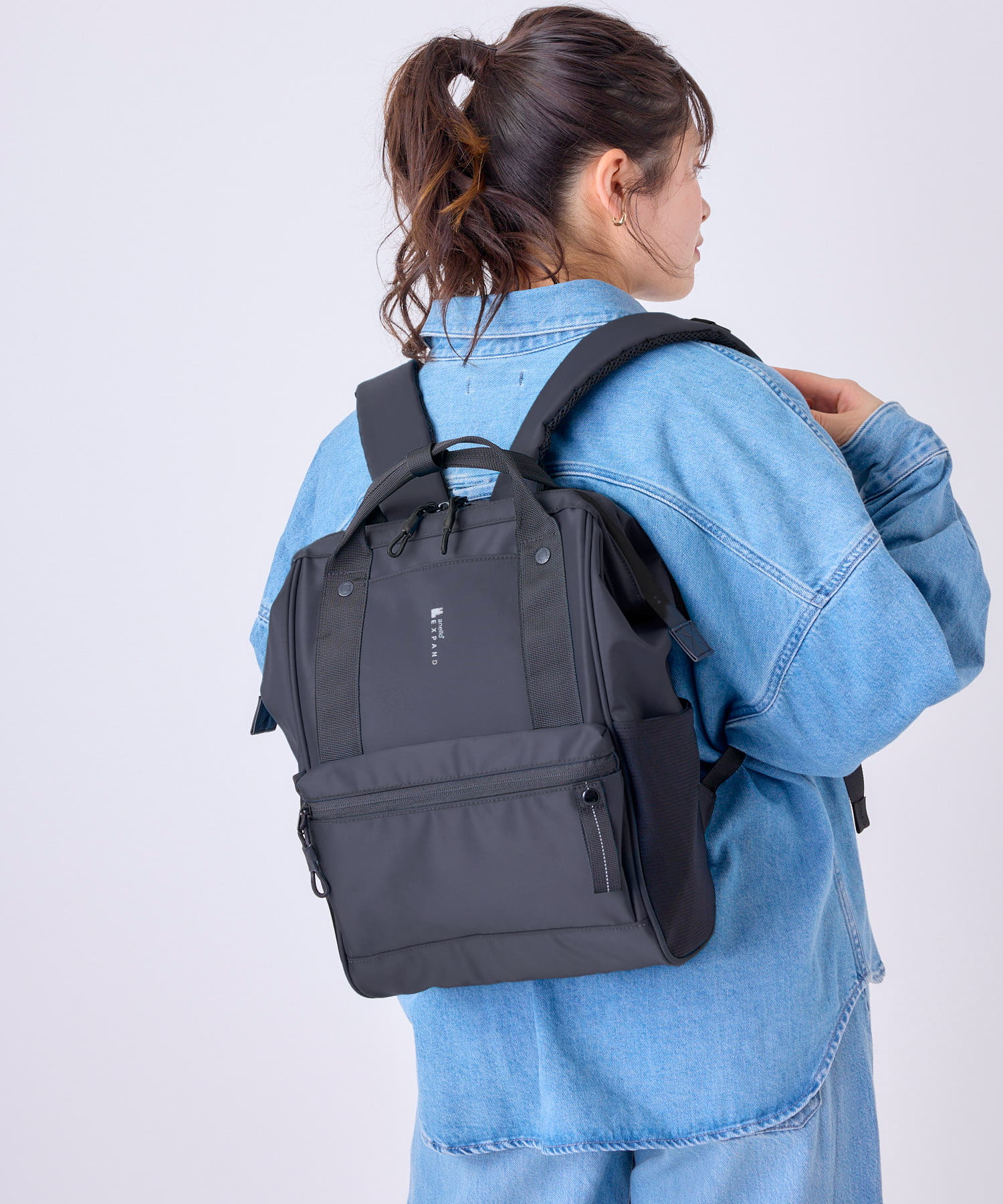 anello　口金リュック　PACKT　EXPAND　エアフィットパネル　A4　撥水加工　13インチPC収納可　キャリーオンテープ　ATR0460