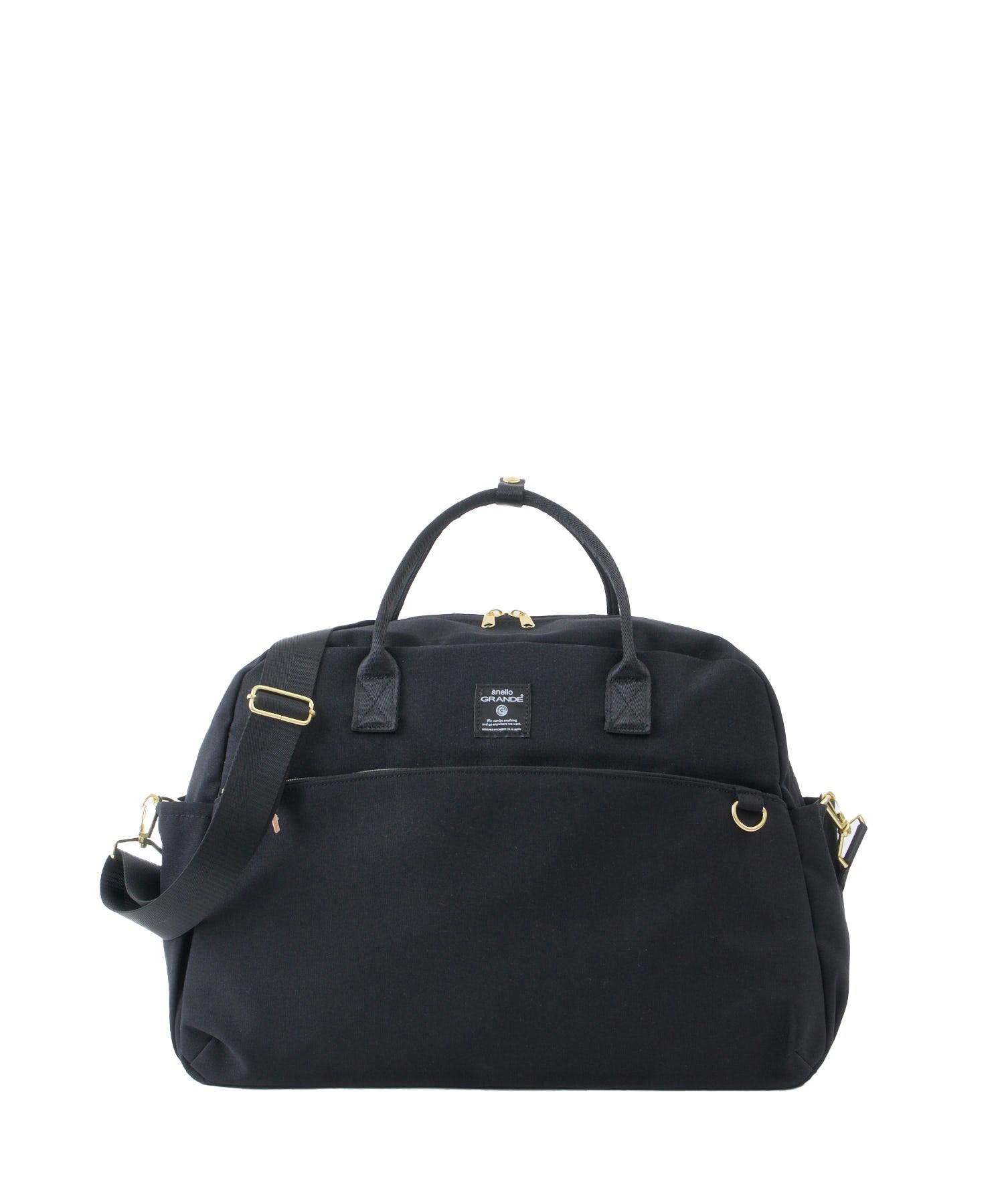 anello GRANDE 2WAY ボストンバッグ　MART　A4　撥水加工　キャリーオンテープ　10ポケット　大容量 30L GTM0866 旅行　ブラック