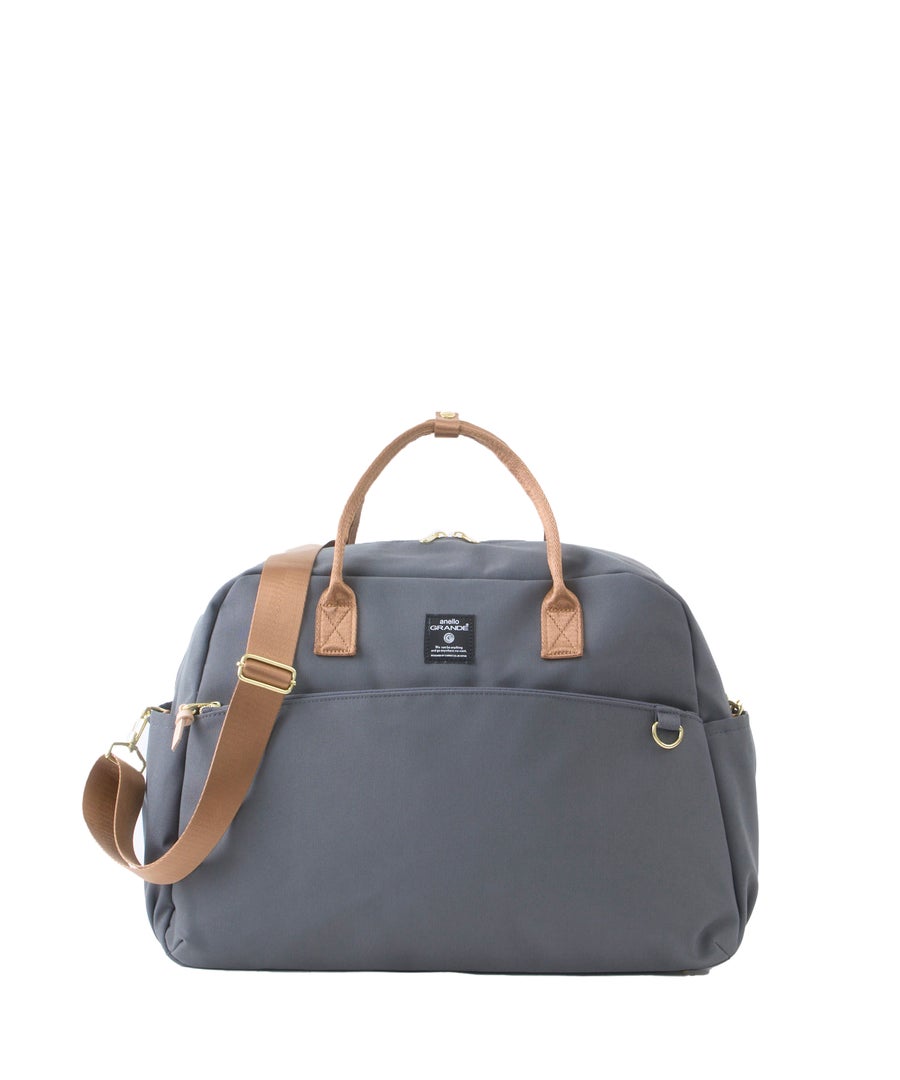 anello GRANDE 2WAY ボストンバッグ　MART　A4　撥水加工　キャリーオンテープ　10ポケット　大容量 30L GTM0866 旅行　グレー