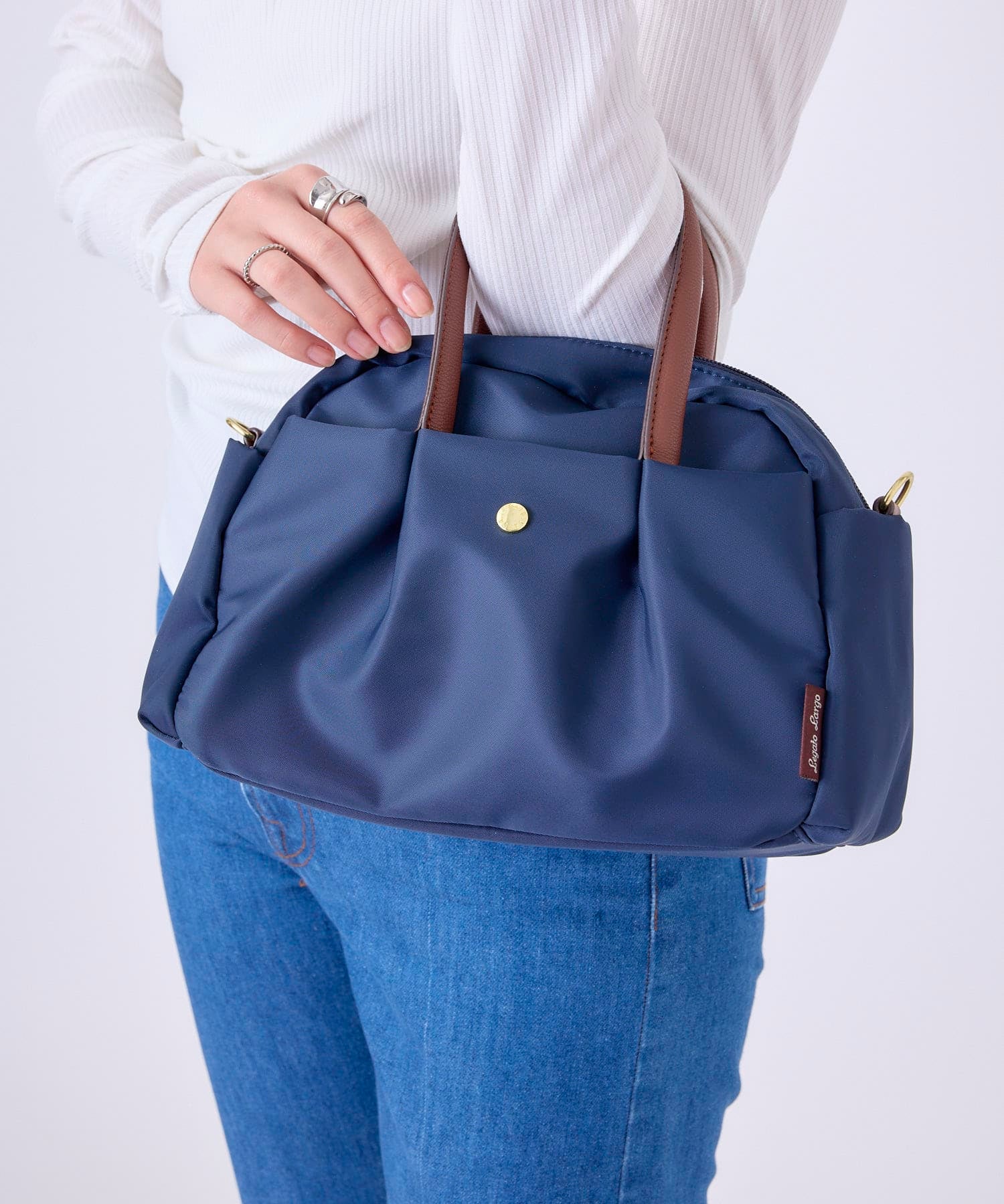 Legart Largo　ショルダーバッグ　ミドルボストンバッグ　肩楽　２wayショルダーバッグ　撥水加工　多収納　ショルダーパッド付き　LH-L0154