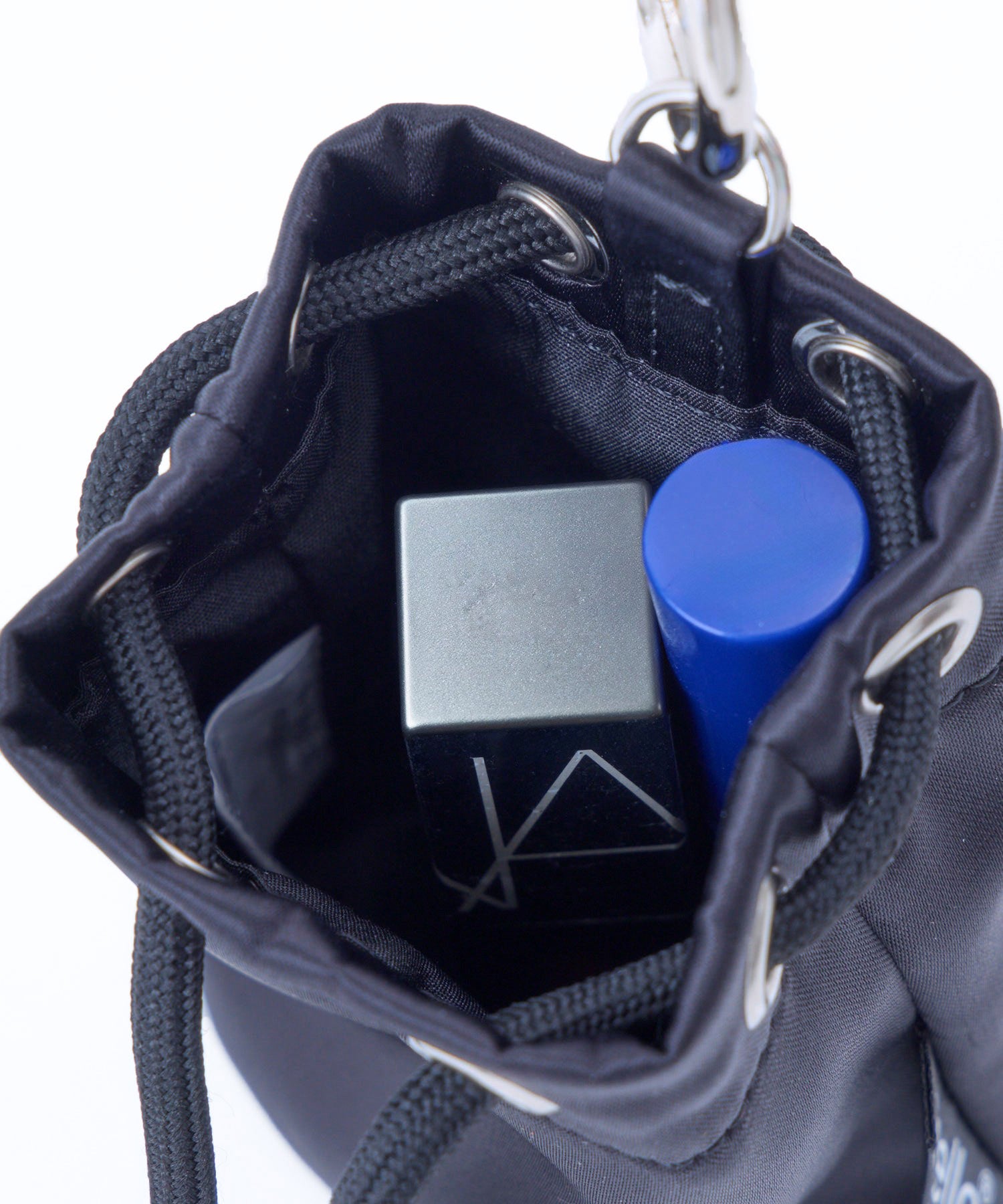 anello パースポーチチャーム CHARM MARKET2 AIY0201 巾着型チャームポーチ ナイロン　小物ポーチ　カラビナ付き