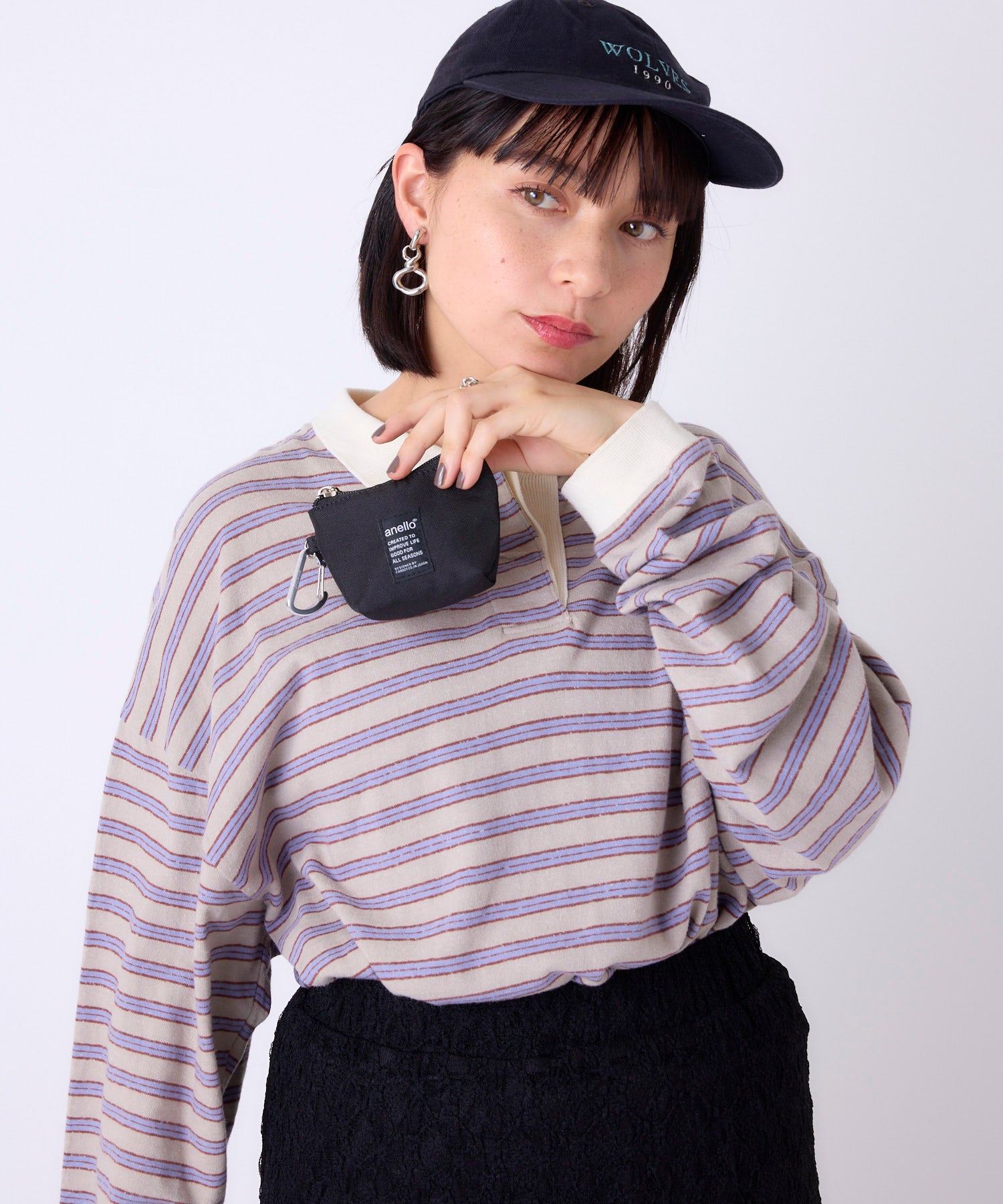 anello ボートポーチチャーム CHARM MARKET2 AIY0202 カラビナ付き 小物ポーチ　チャーム　差し色