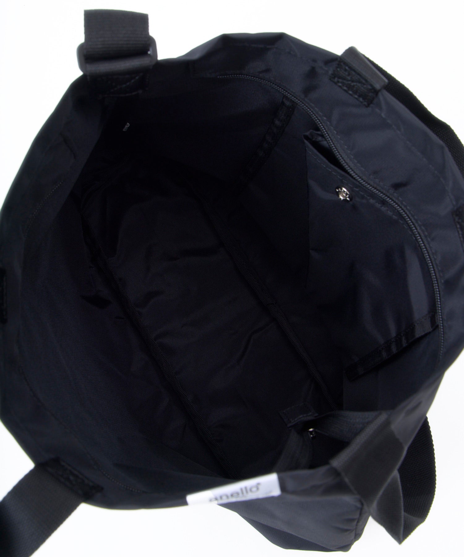 anello ATB4414 FIT TOY 2WAY パッカブルA4ショルダーバッグ 洗濯可能　キャリーオンテープ　折り畳みバッグ　撥水加工　ユニセックス　10L ブラック