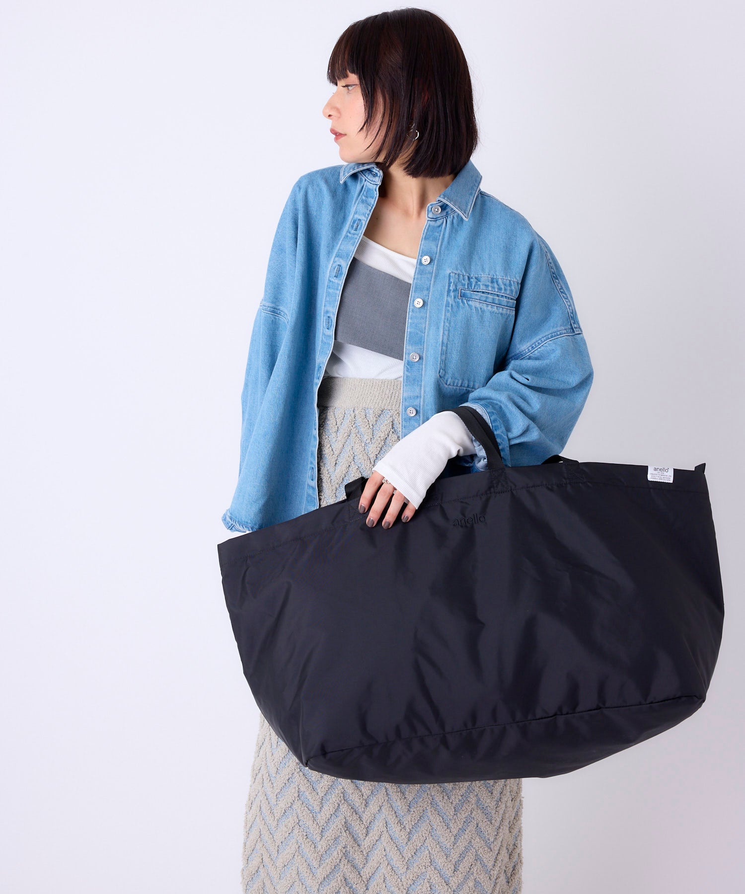 anello FIT TOY A3 大容量　2WAY パッカブルビッグトートバッグ　ATB4415　撥水　ユニセックス　52L 旅行バッグ