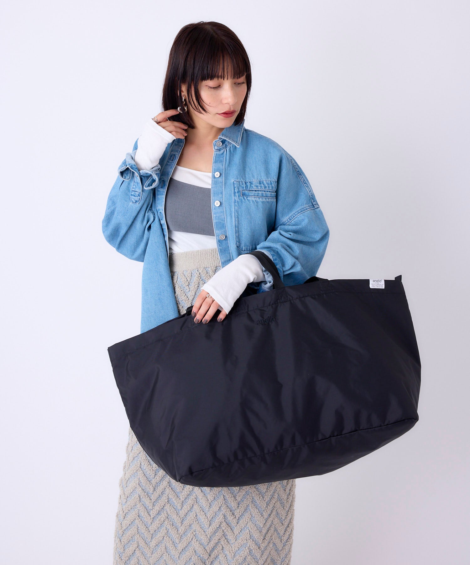 anello FIT TOY A3 大容量　2WAY パッカブルビッグトートバッグ　ATB4415　撥水　ユニセックス　52L 旅行バッグ