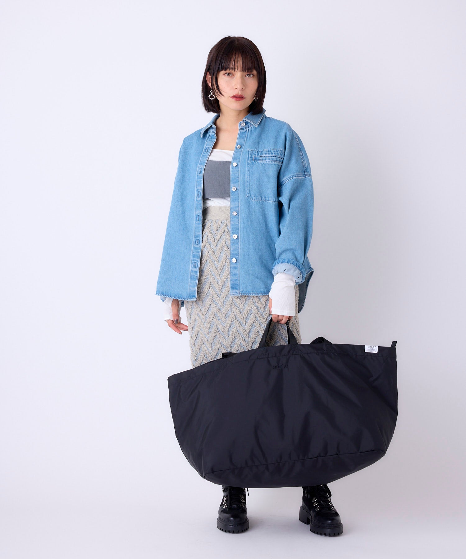 anello FIT TOY A3 大容量　2WAY パッカブルビッグトートバッグ　ATB4415　撥水　ユニセックス　52L 旅行バッグ