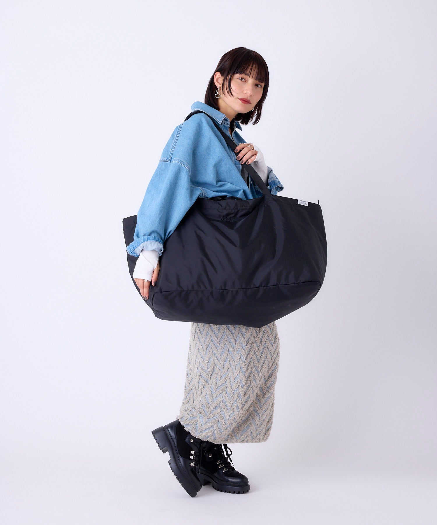 anello FIT TOY A3 大容量　2WAY パッカブルビッグトートバッグ　ATB4415　撥水　ユニセックス　52L 旅行バッグ
