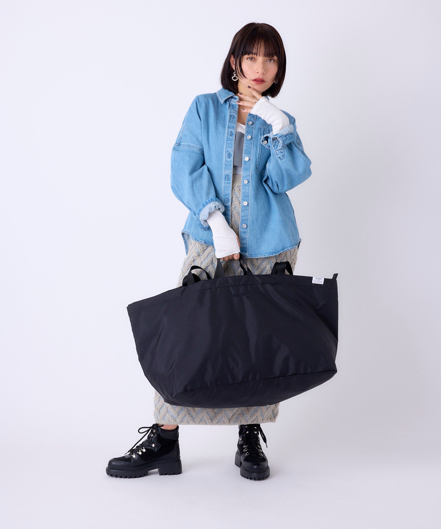 anello FIT TOY A3 大容量　2WAY パッカブルビッグトートバッグ　ATB4415　撥水　ユニセックス　52L 旅行バッグ