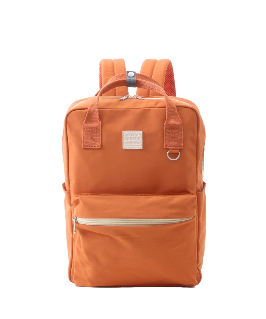 anello GRANDE CANDY　ハンドル付きリュック　GGM1121　A4 撥水加工　軽量　Ｄカン付き　17L サイドポケット付き　オレンジ