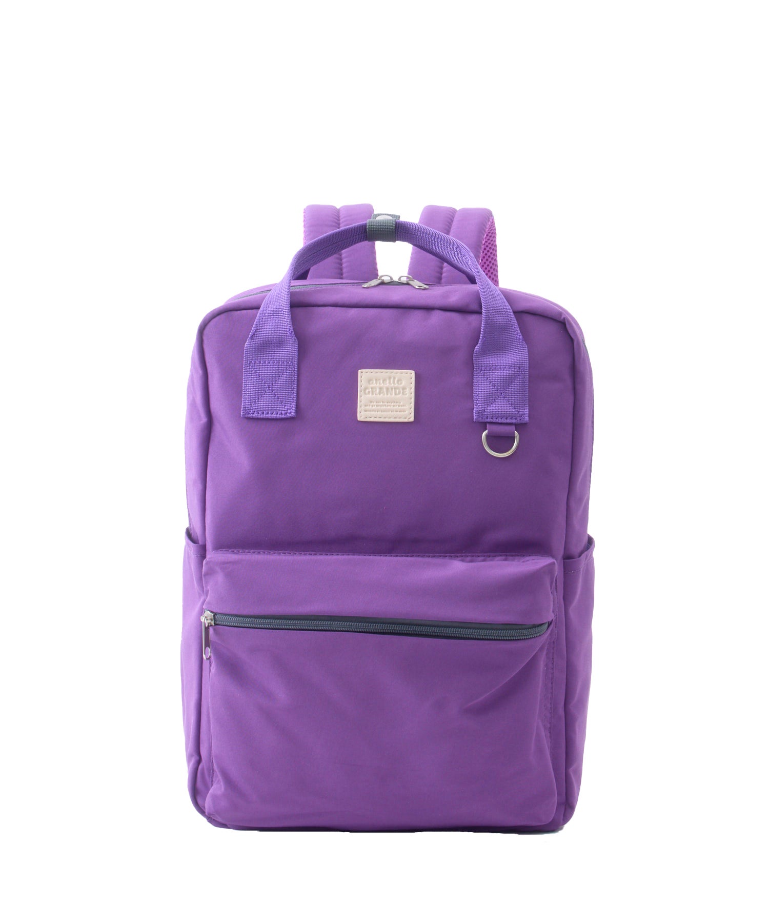 anello GRANDE CANDY　ハンドル付きリュック　GGM1121　A4 撥水加工　軽量　Ｄカン付き　17L サイドポケット付き　パープル