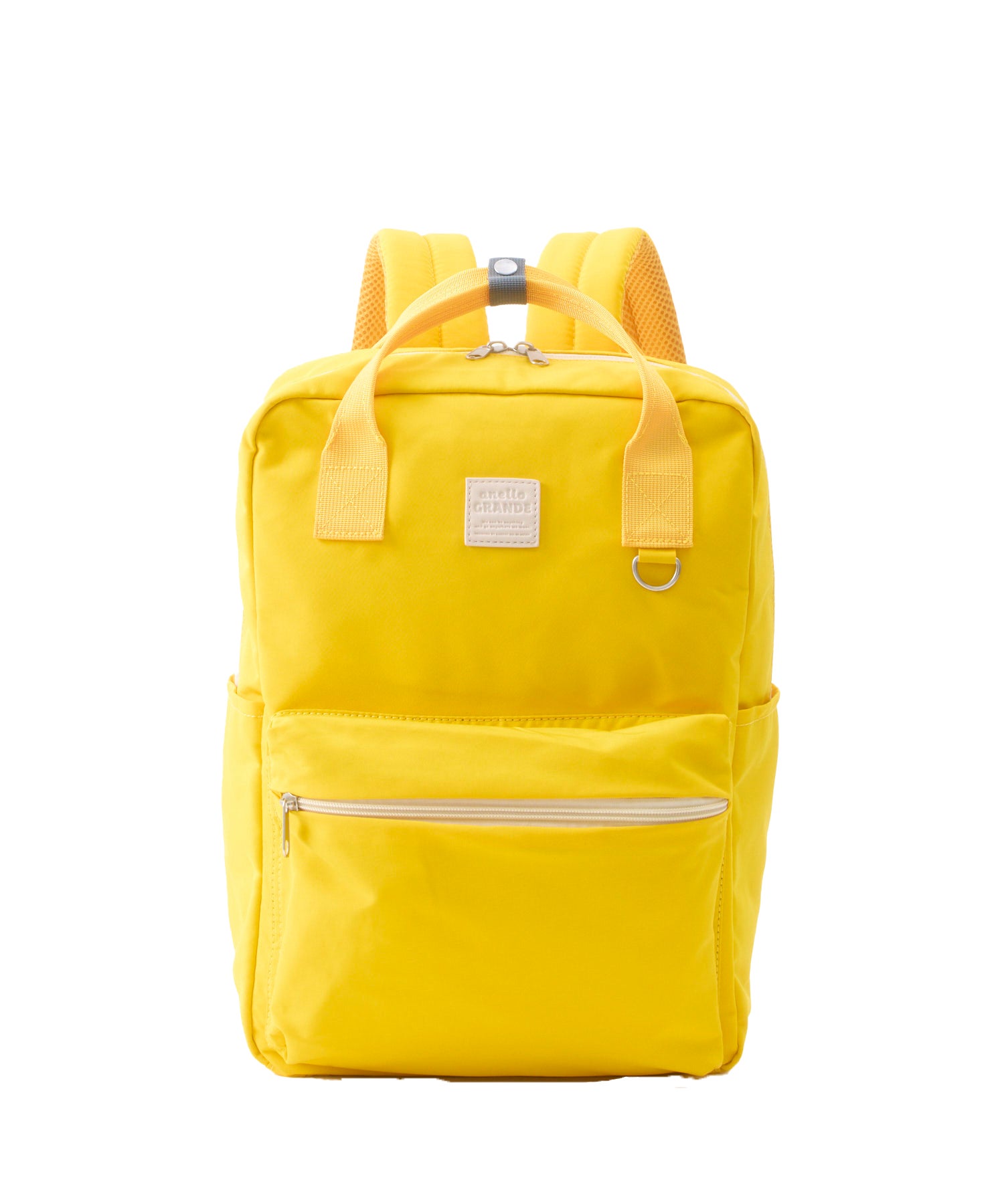 anello GRANDE CANDY　ハンドル付きリュック　GGM1121　A4 撥水加工　軽量　Ｄカン付き　17L サイドポケット付き　イエロー