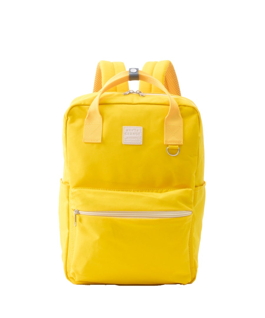 anello GRANDE CANDY　ハンドル付きリュック　GGM1121　A4 撥水加工　軽量　Ｄカン付き　17L サイドポケット付き　イエロー