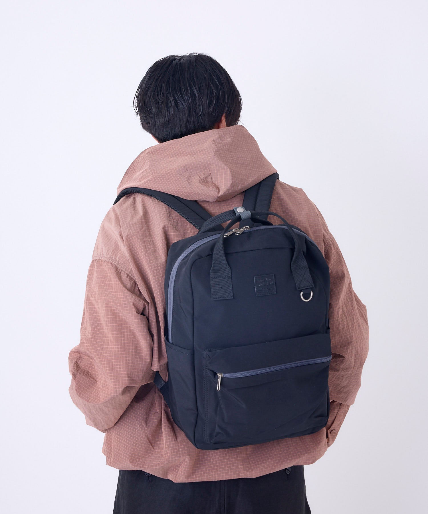anello GRANDE CANDY　ハンドル付きリュック　GGM1121　A4 撥水加工　軽量　Ｄカン付き　17L サイドポケット付き　ブラック