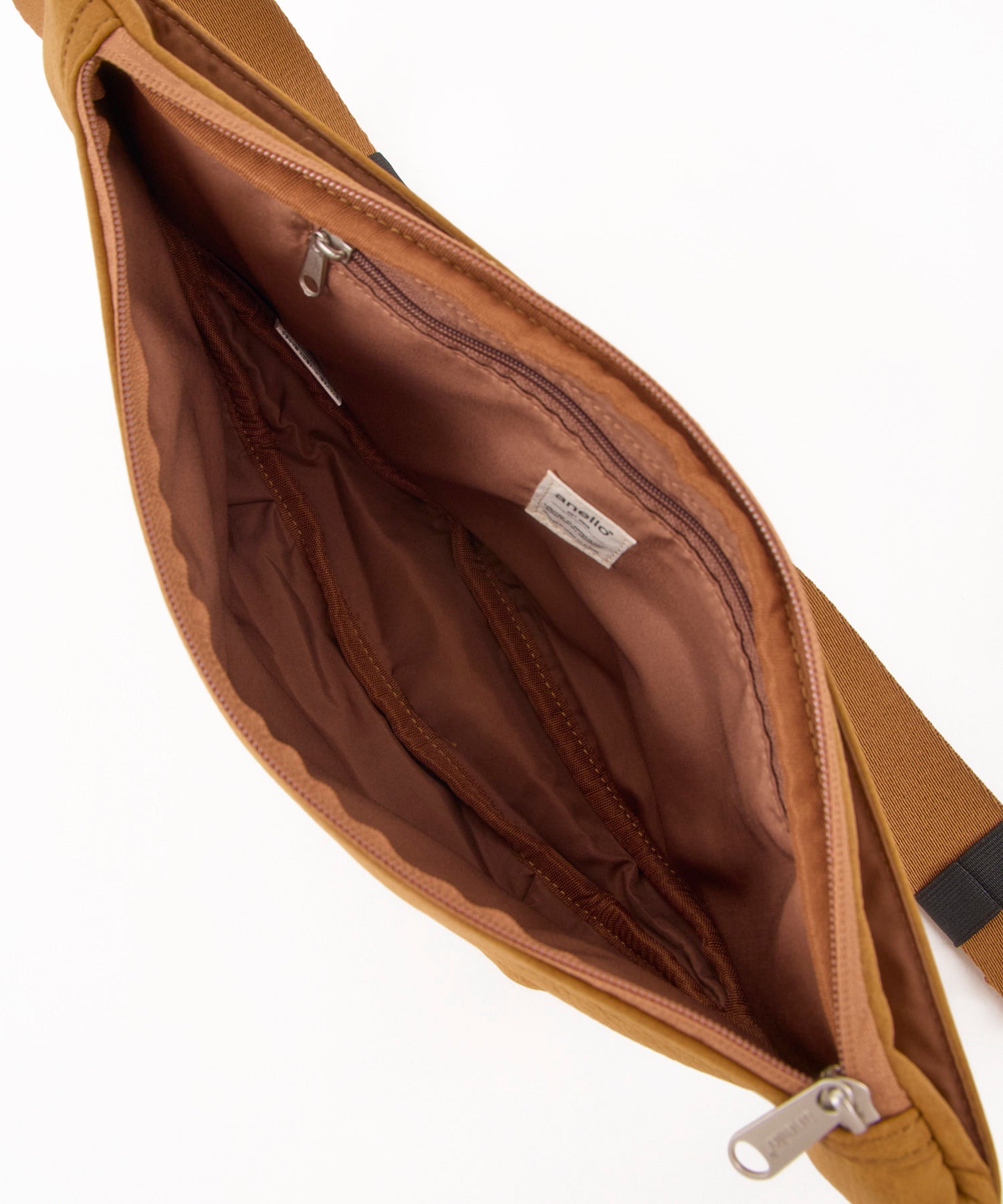 anello アネロ FIT ウエストバッグ スエード ユニセックス お出かけバッグ 薄マチ ティモシー AIB5211 キャメル