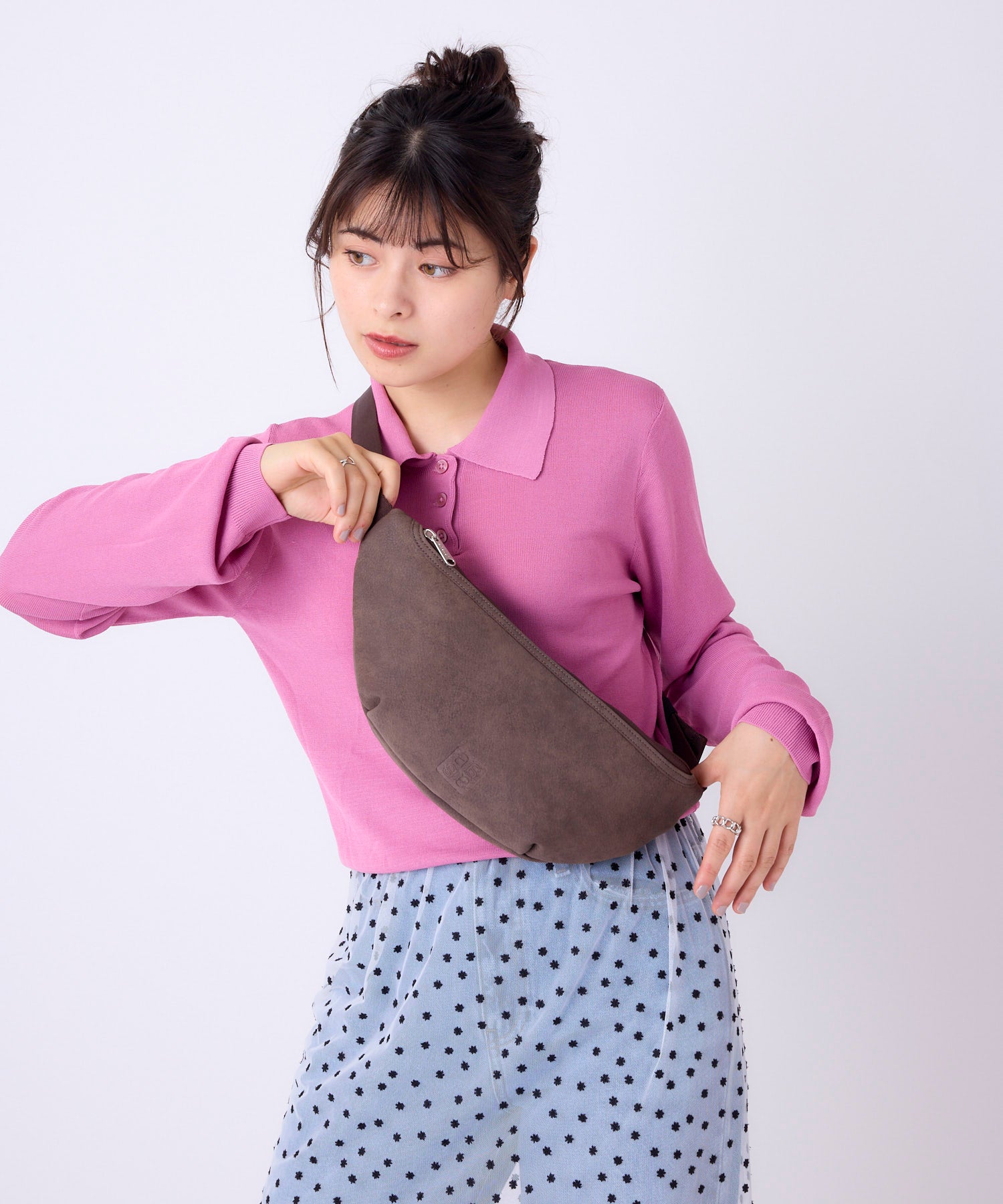 anello アネロ FIT ウエストバッグ スエード ユニセックス お出かけバッグ 薄マチ ティモシー AIB5211