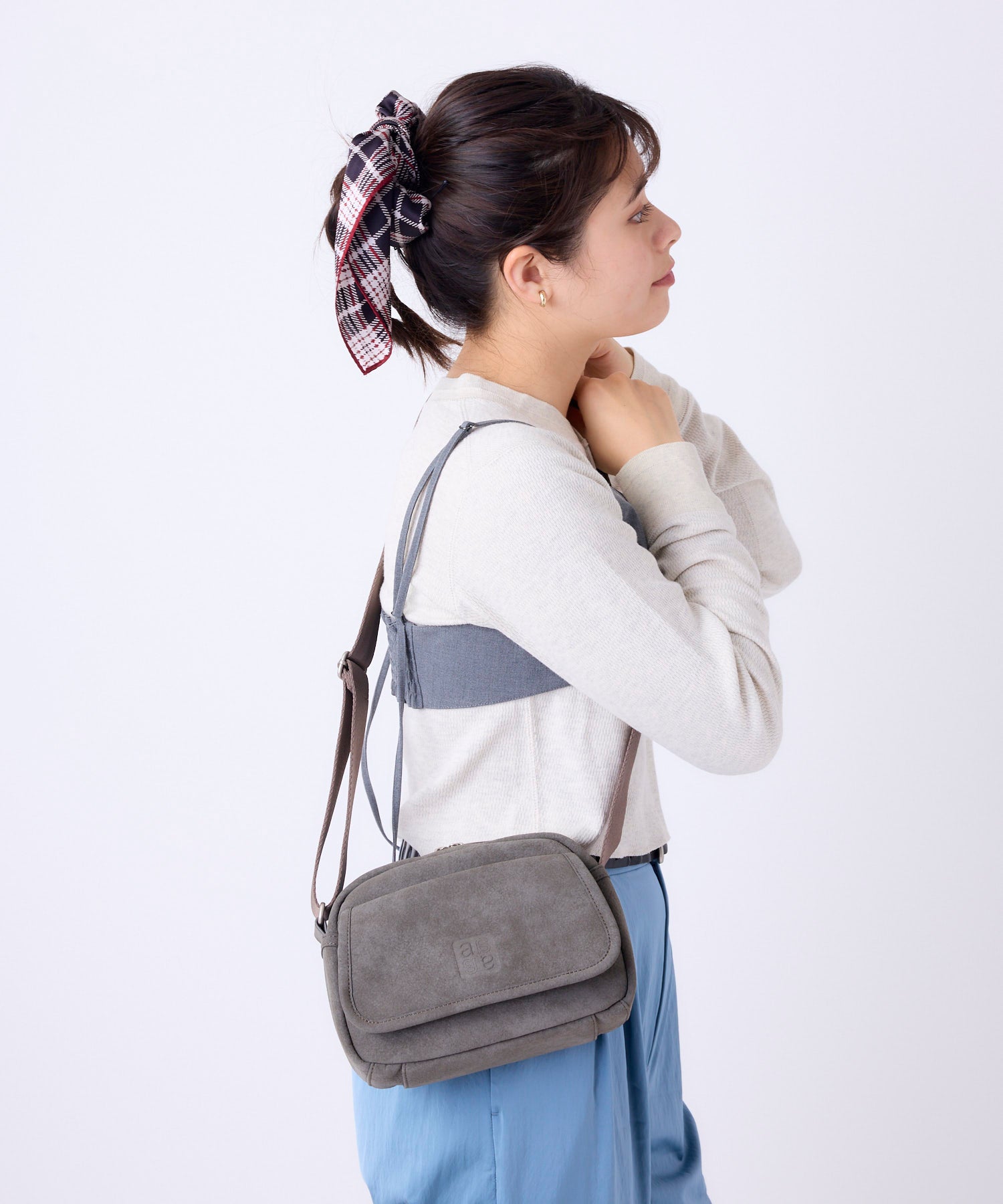 anello アネロ FIT ミニショルダーバッグ スエード ユニセックス お出かけバッグ フラップポケット ティモシー AIB5212