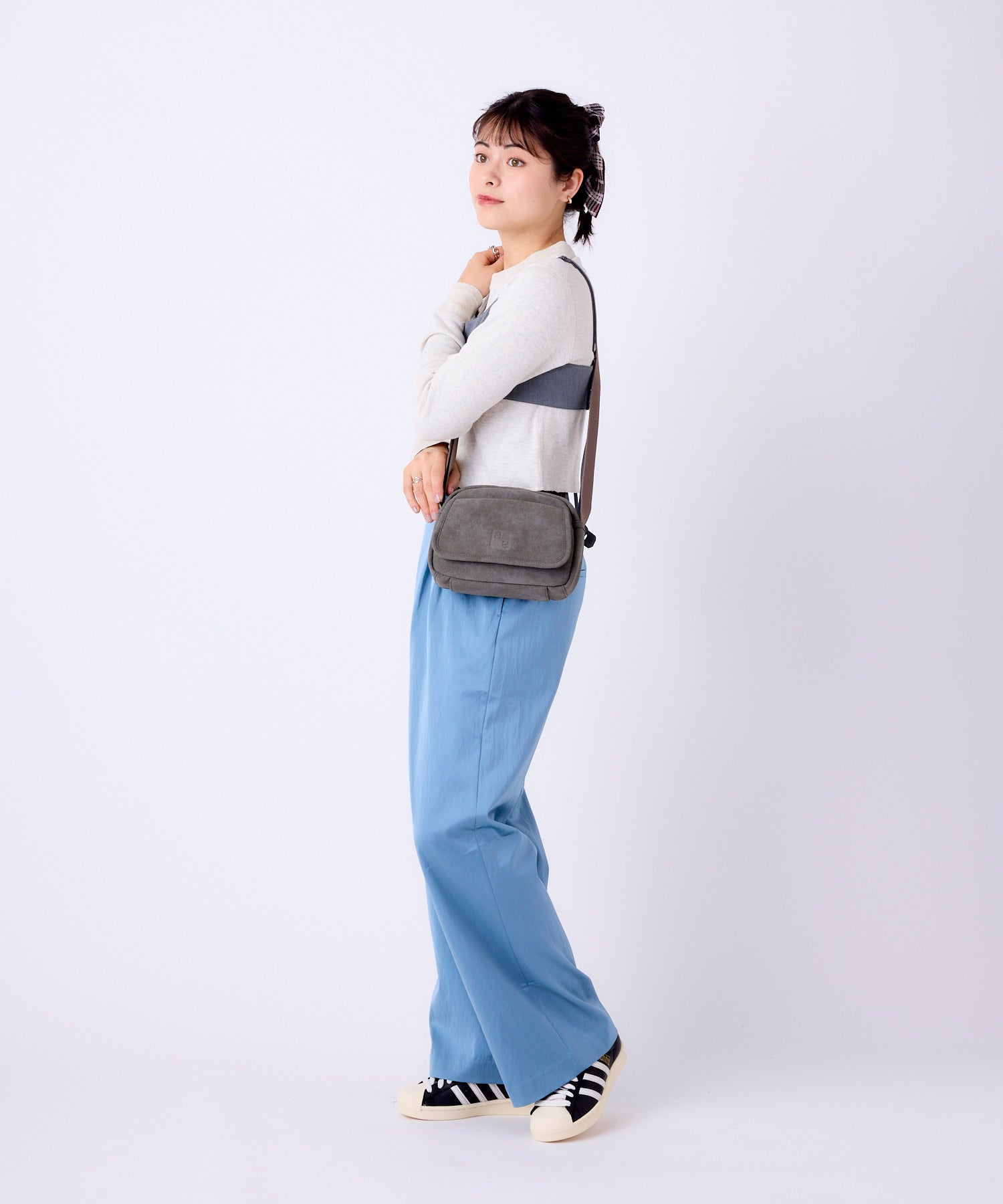 anello アネロ FIT ミニショルダーバッグ スエード ユニセックス お出かけバッグ フラップポケット ティモシー AIB5212