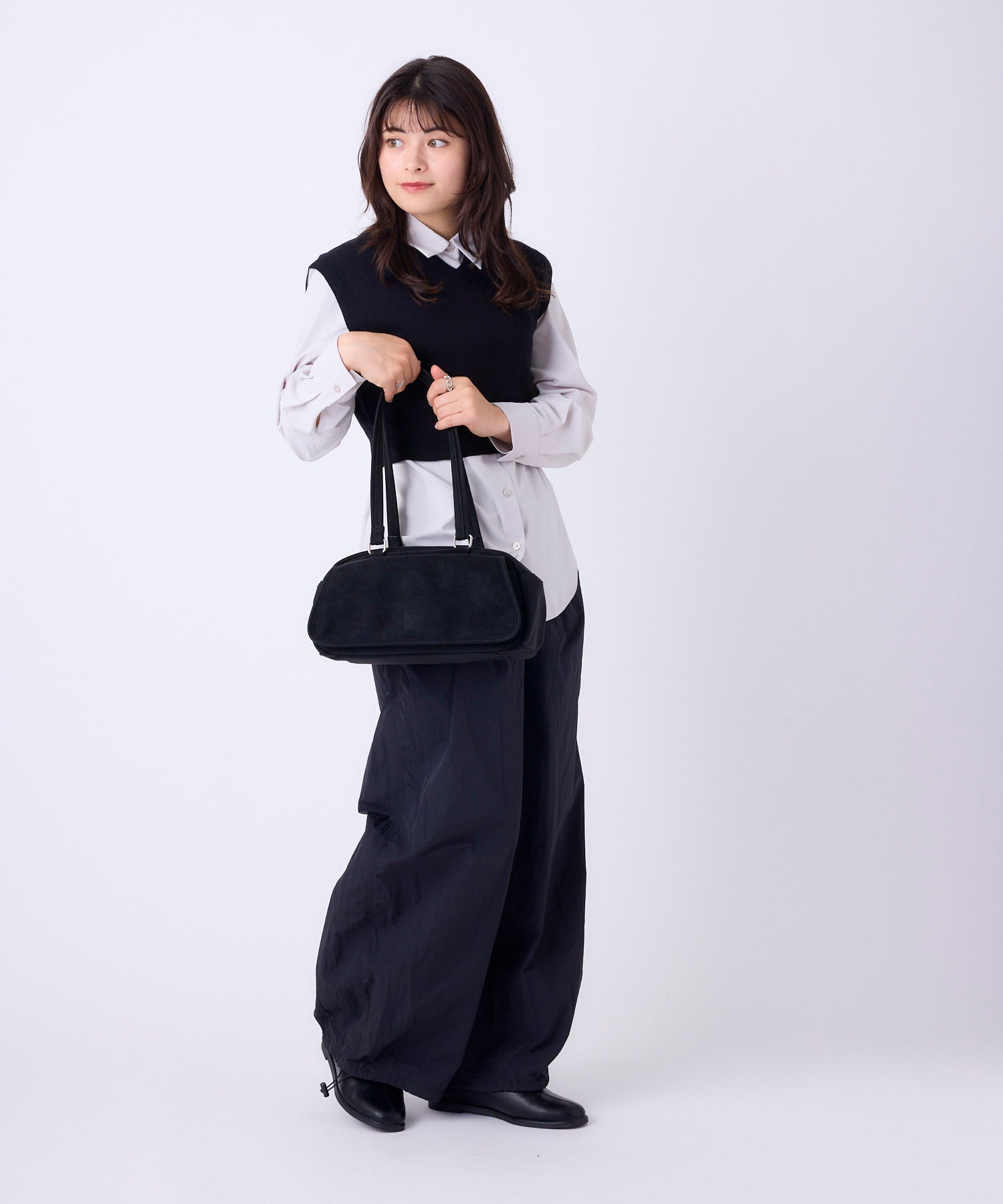 anello アネロ FIT ミニボストンバッグ スエード ユニセックス お出かけバッグ ティモシー AIB5213