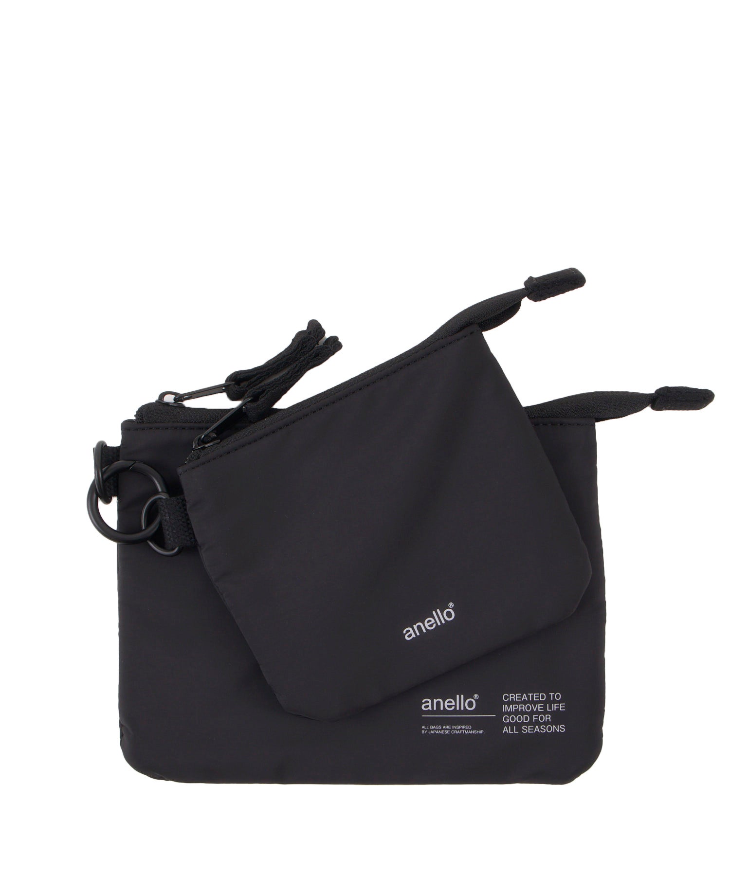 anello アネロ NATIVE CROSSBOTTLE ポーチ フラップポーチ 撥水 DELIVER ATB5191 ブラック