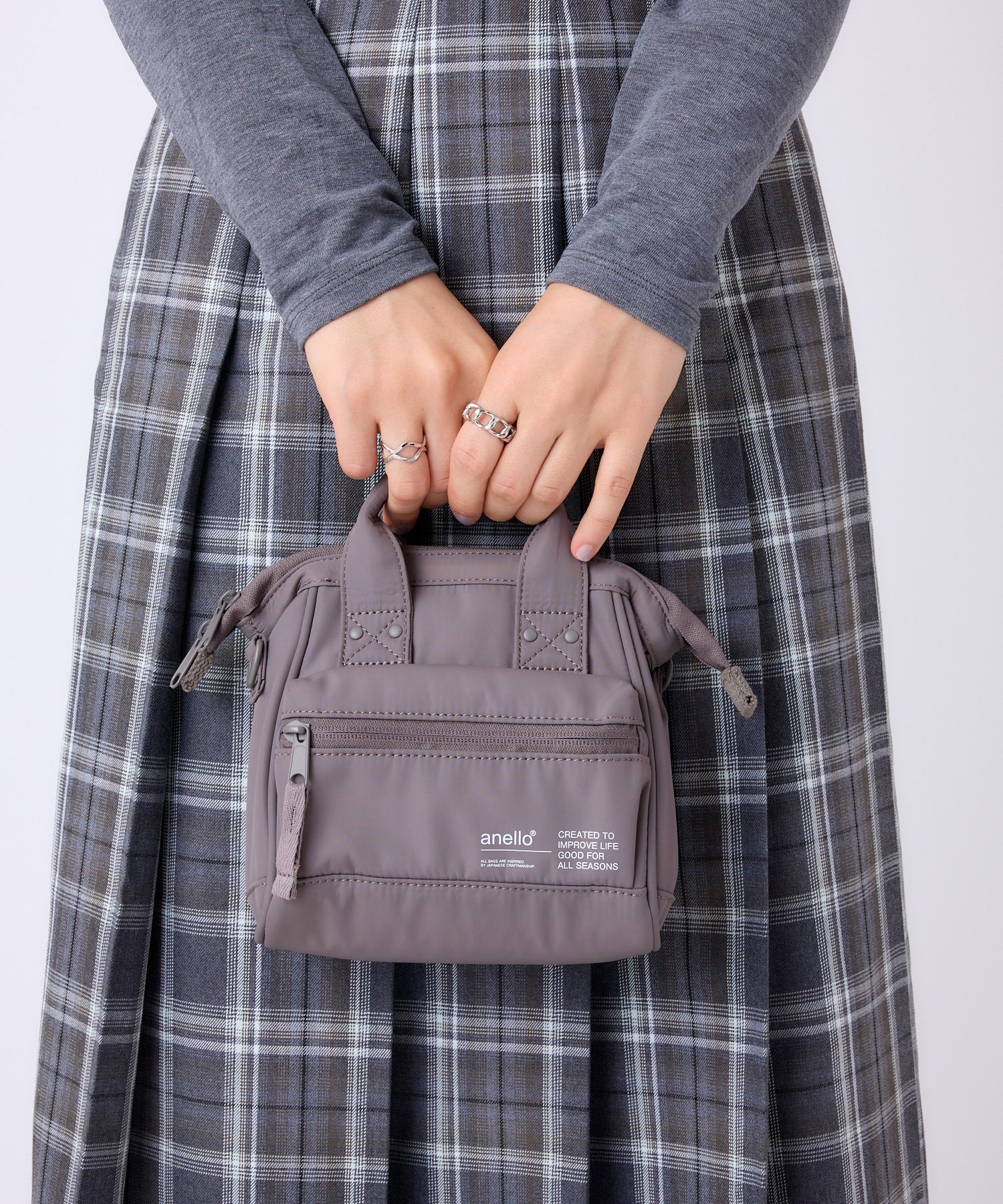 anello アネロ NATIVE 2WAY口金マイクロショルダーバッグ 撥水 お出かけバッグ 口金 デリバー ATB5192