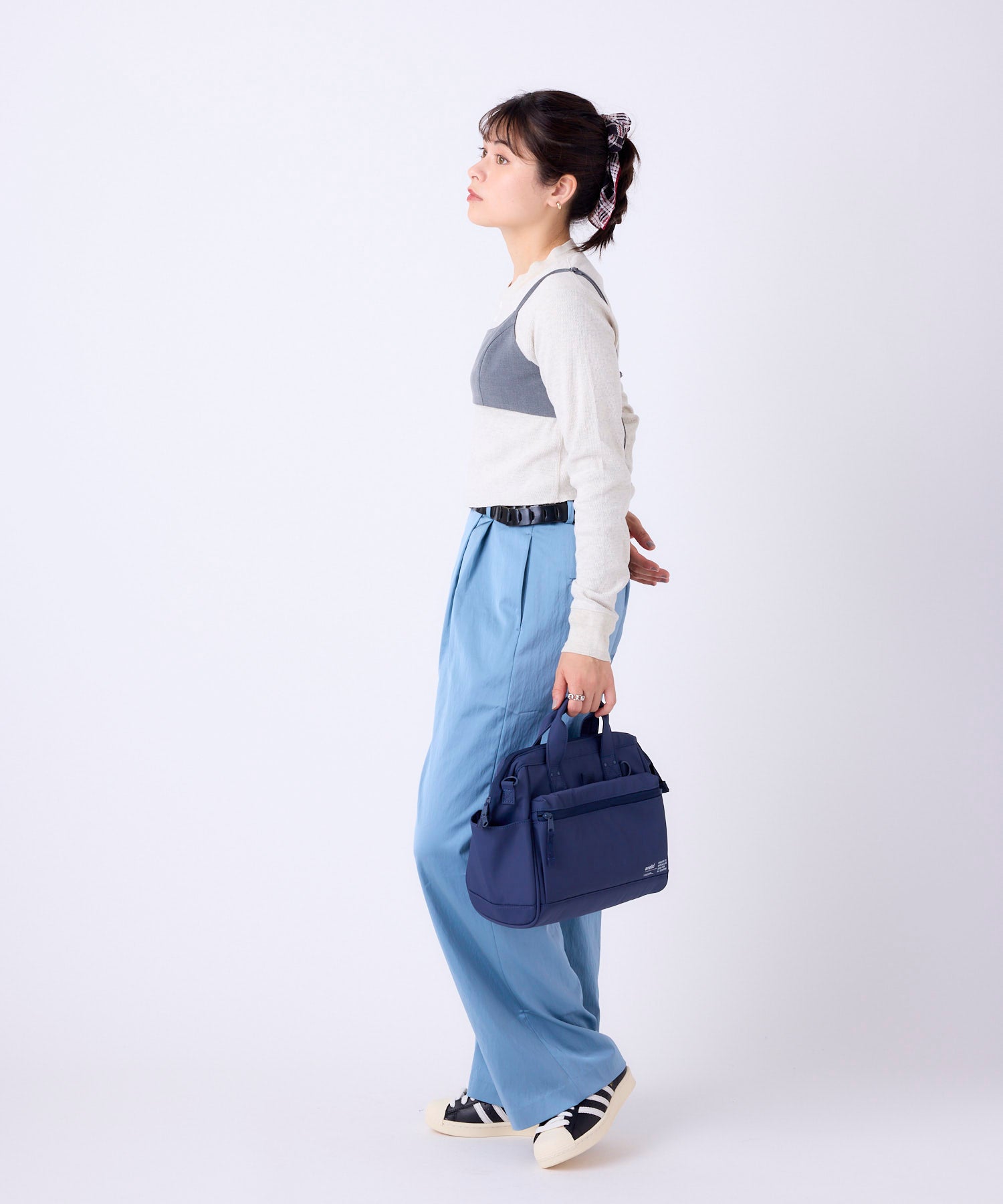 anello アネロ NATIVE 2WAY口金ショルダーバッグ 撥水 A5 キャリーオンテープ 2WAY 口金 デリバー ATB5193