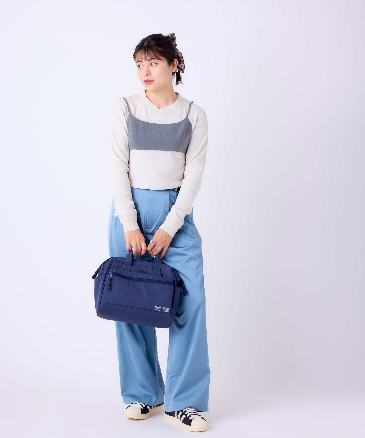 anello アネロ NATIVE 2WAY口金ショルダーバッグ 撥水 A5 キャリーオンテープ 2WAY 口金 デリバー ATB5193