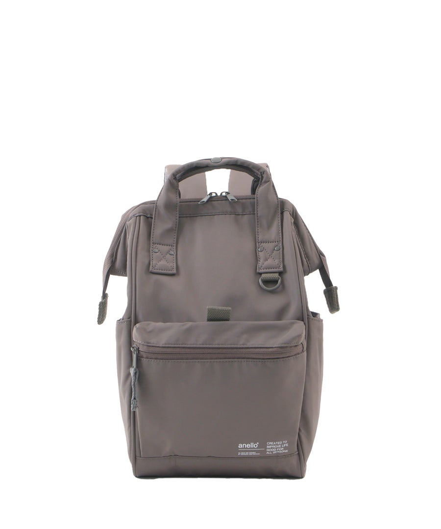 anello アネロ NATIVE CROSSBOTTLE 口金リュック A4 撥水 キャリーオンテープ PC収納可能 10L ATB5194 デリバー ライトグレー